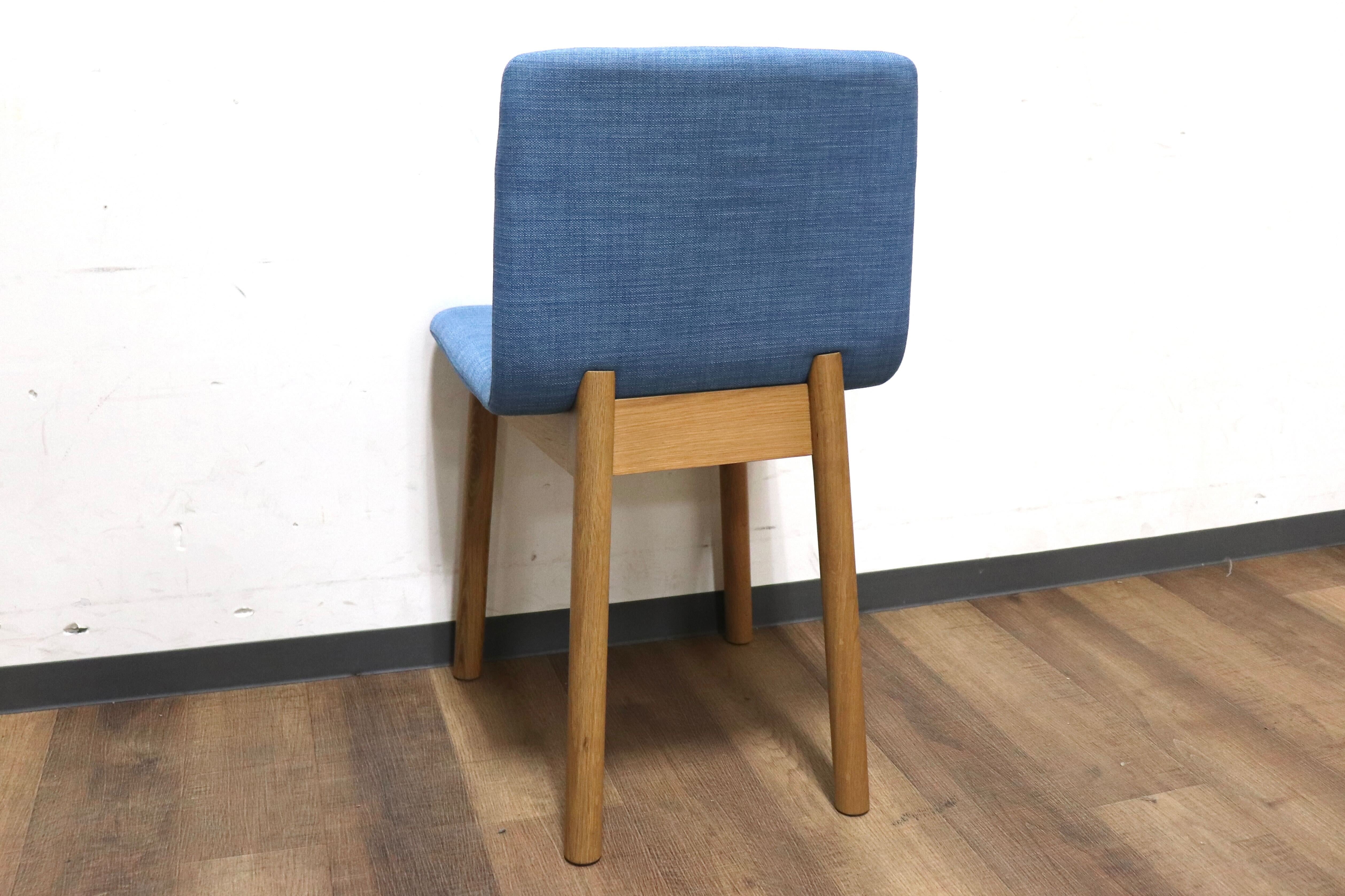 GMHK357B○IDEE / イデー STILT CHAIR スティルト チェア ダイニングチェア 食卓椅子 ファブリック ブルー オーク材 定価約3万 展示品