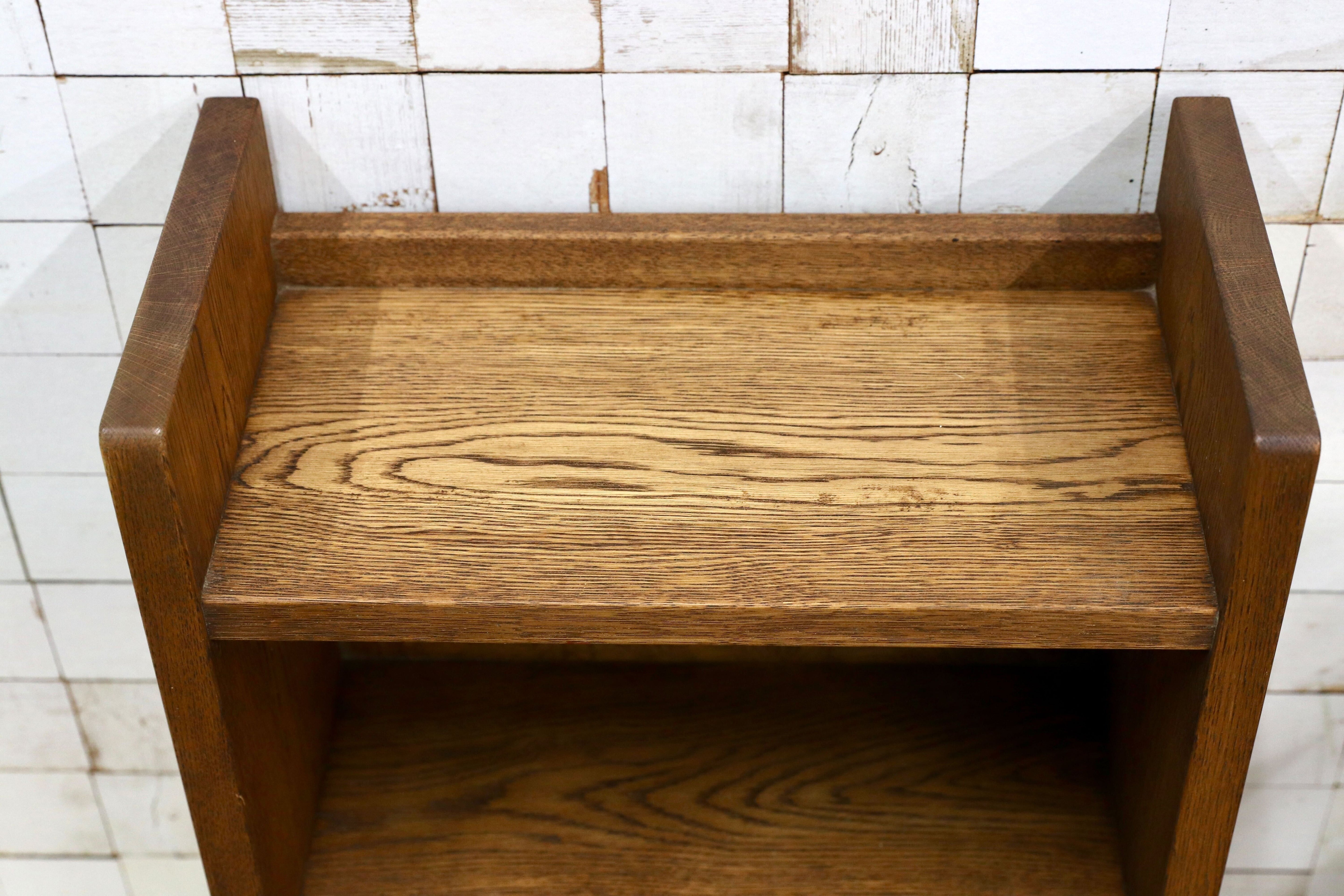 GMIH281○楢無垢材 ラダーシェルフ 民藝 和製アンティーク 棚 本棚 ブックシェルフ ラック 飾り棚