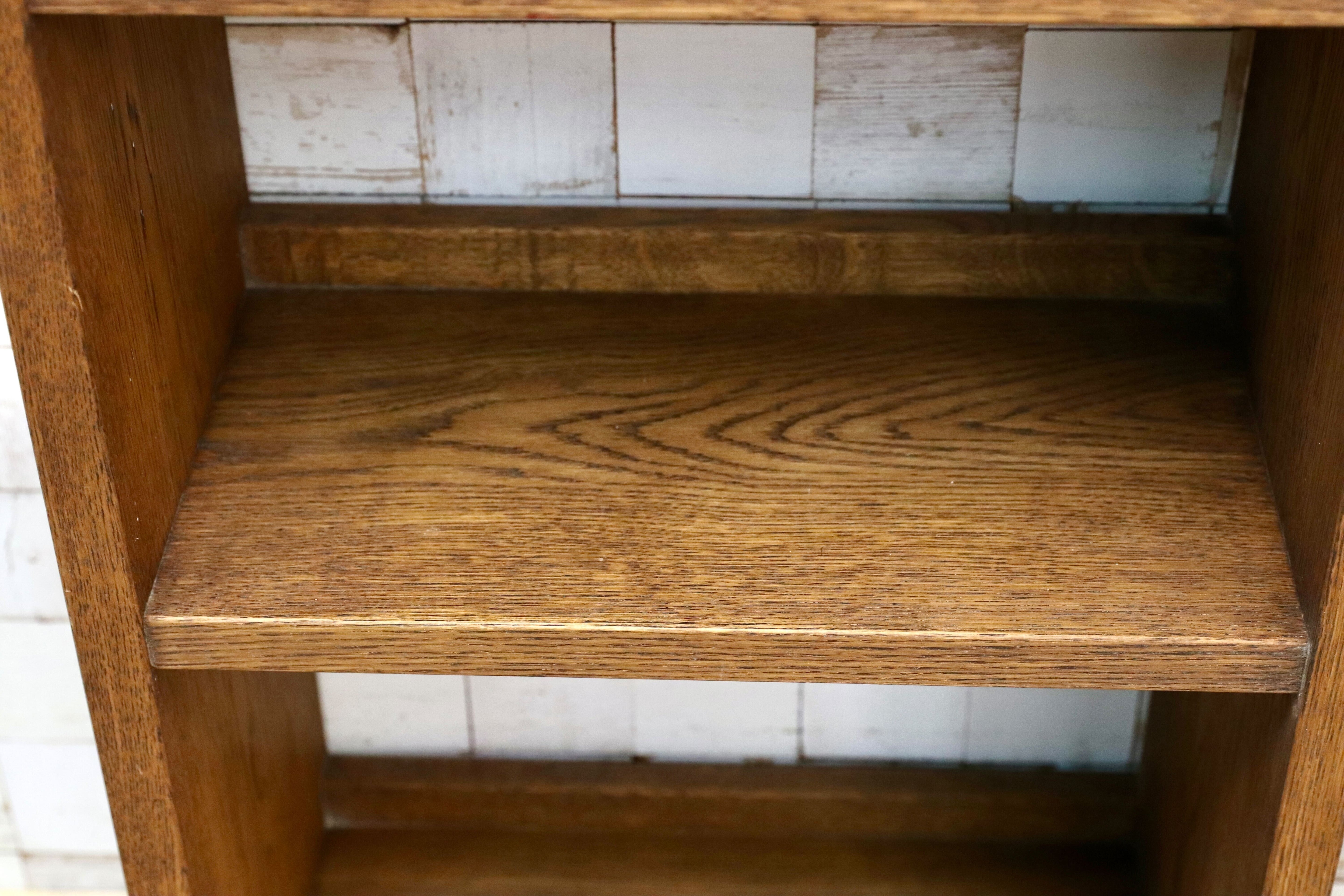 GMIH281○楢無垢材 ラダーシェルフ 民藝 和製アンティーク 棚 本棚 ブックシェルフ ラック 飾り棚