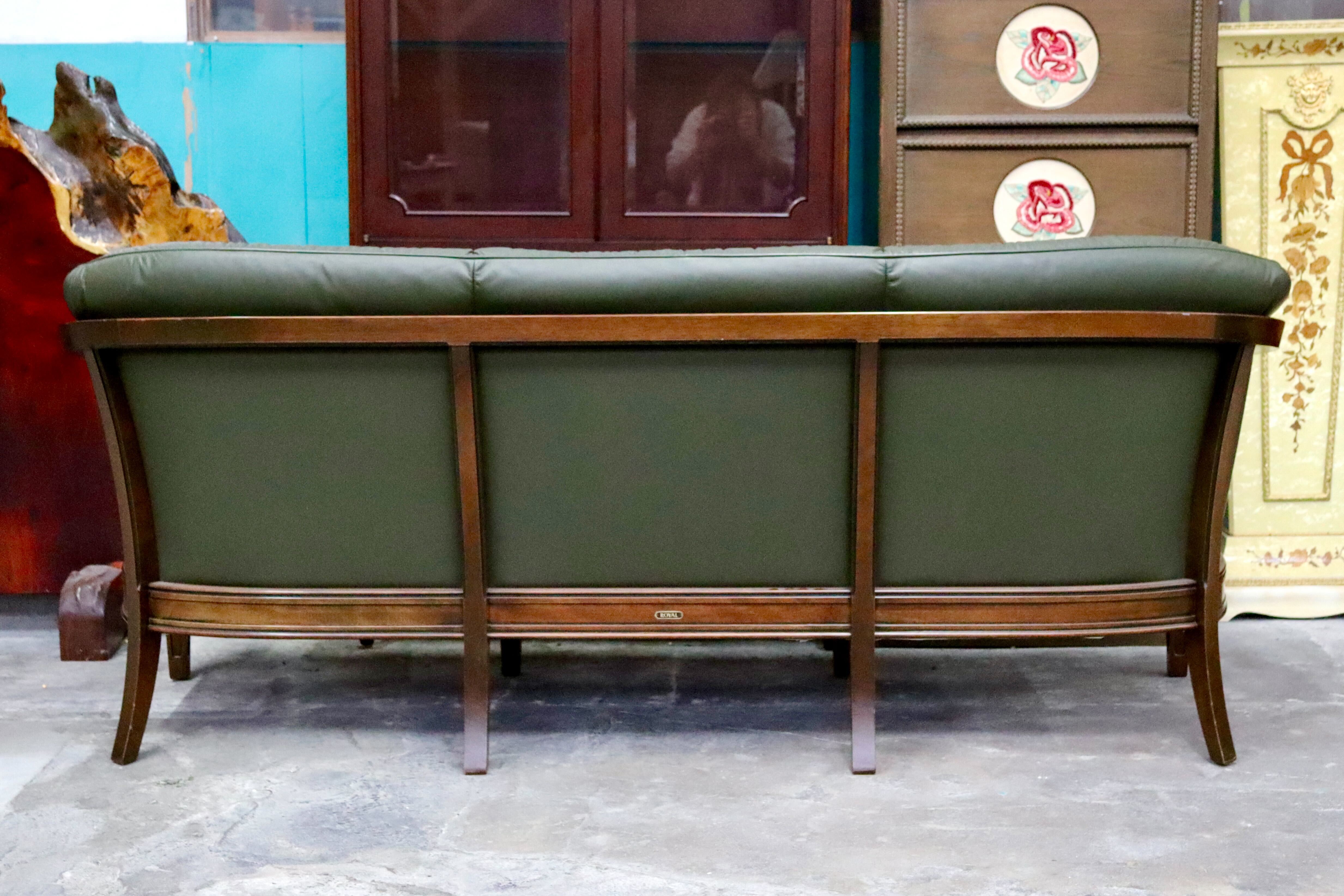 GMIS390○maruni / マルニ ROYAL ロイヤル 地中海 シャルル 3人掛けソファ トリプルソファ 本革 クラシック マルニ最高峰 定価約85万