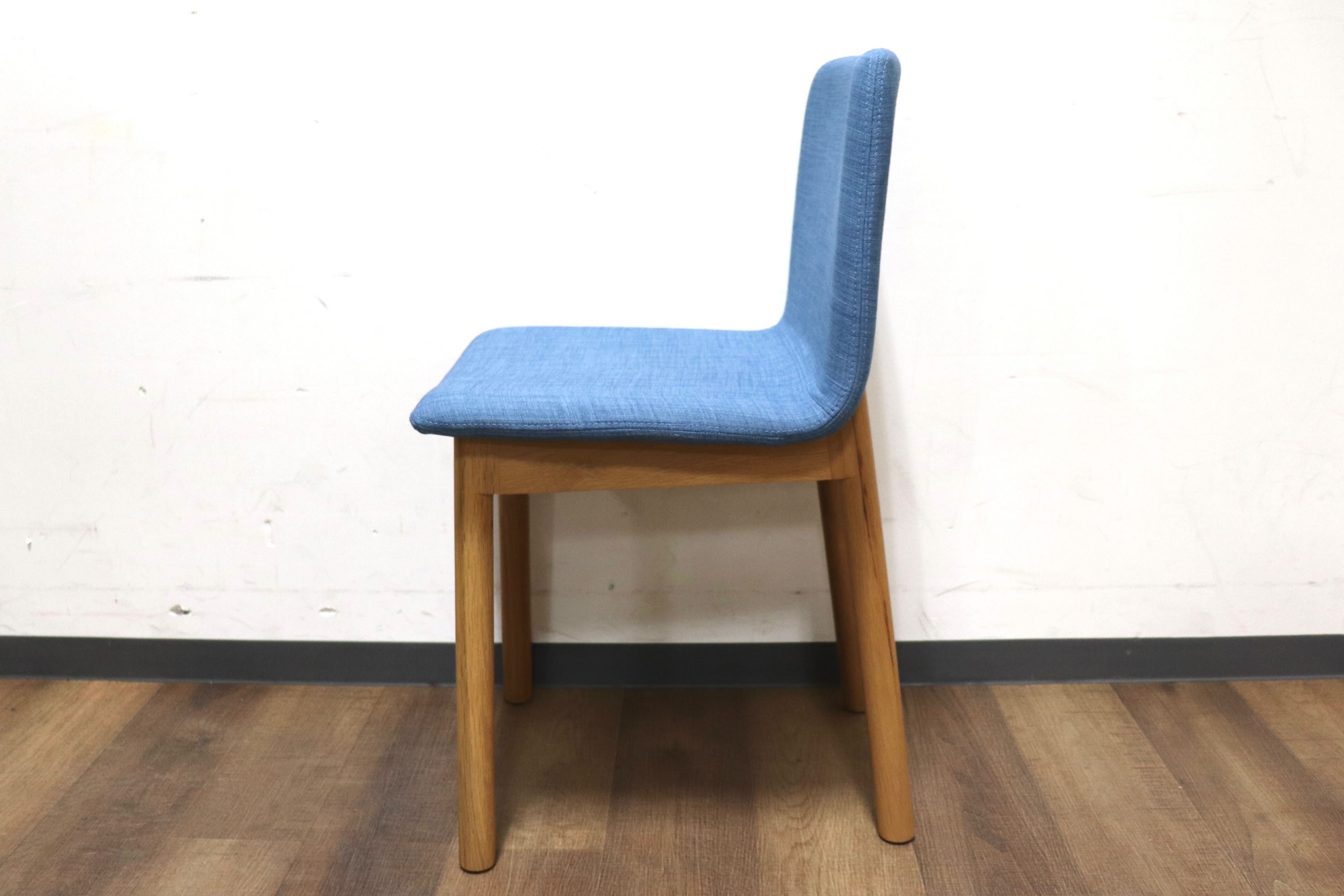 GMHK357C○IDEE / イデー STILT CHAIR スティルト チェア ダイニングチェア 食卓椅子 ファブリック ブルー オーク材 定価約3万 展示品