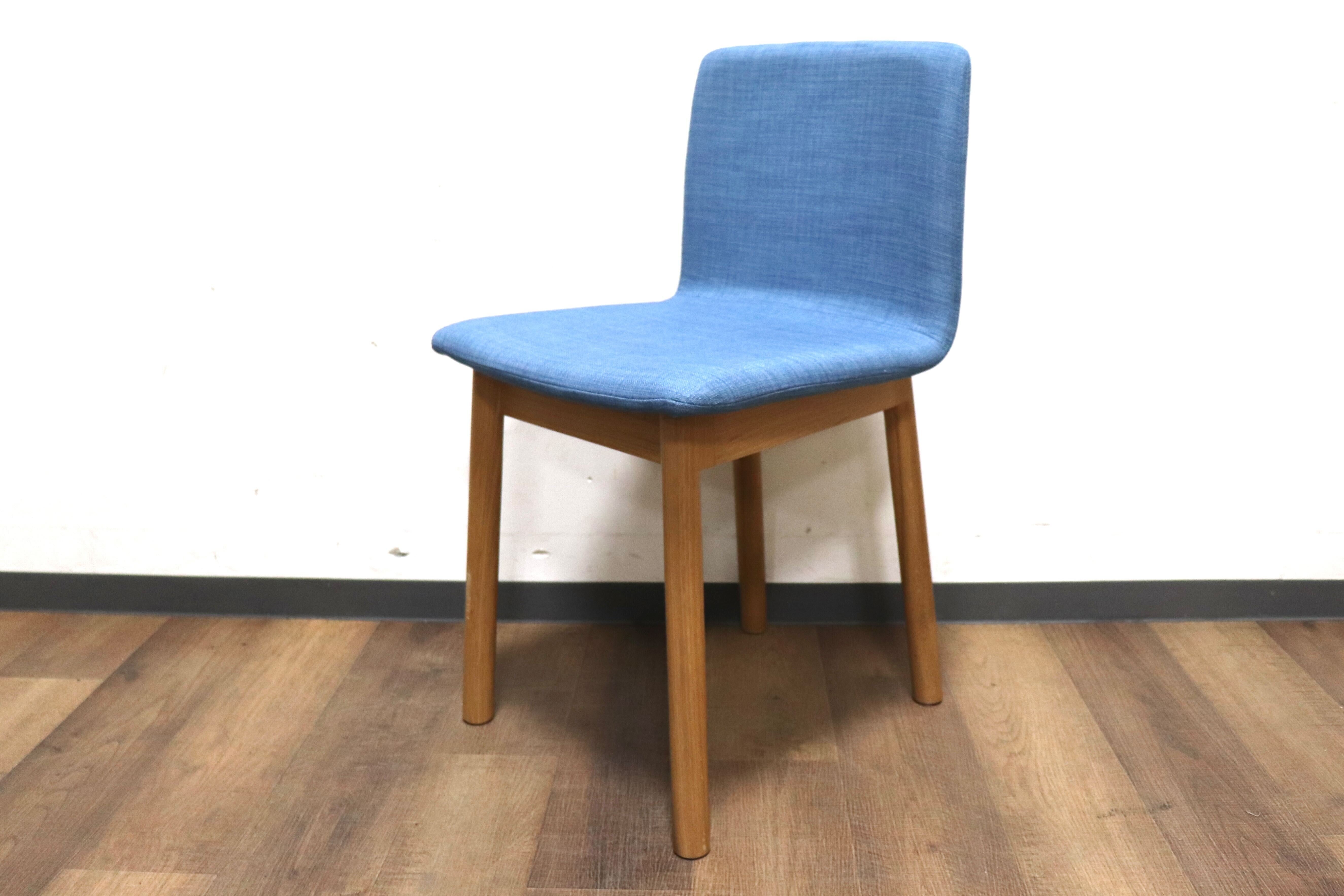 GMHK357D○IDEE / イデー STILT CHAIR スティルト チェア ダイニングチェア 食卓椅子 ファブリック ブルー オーク材 定価約3万 展示品