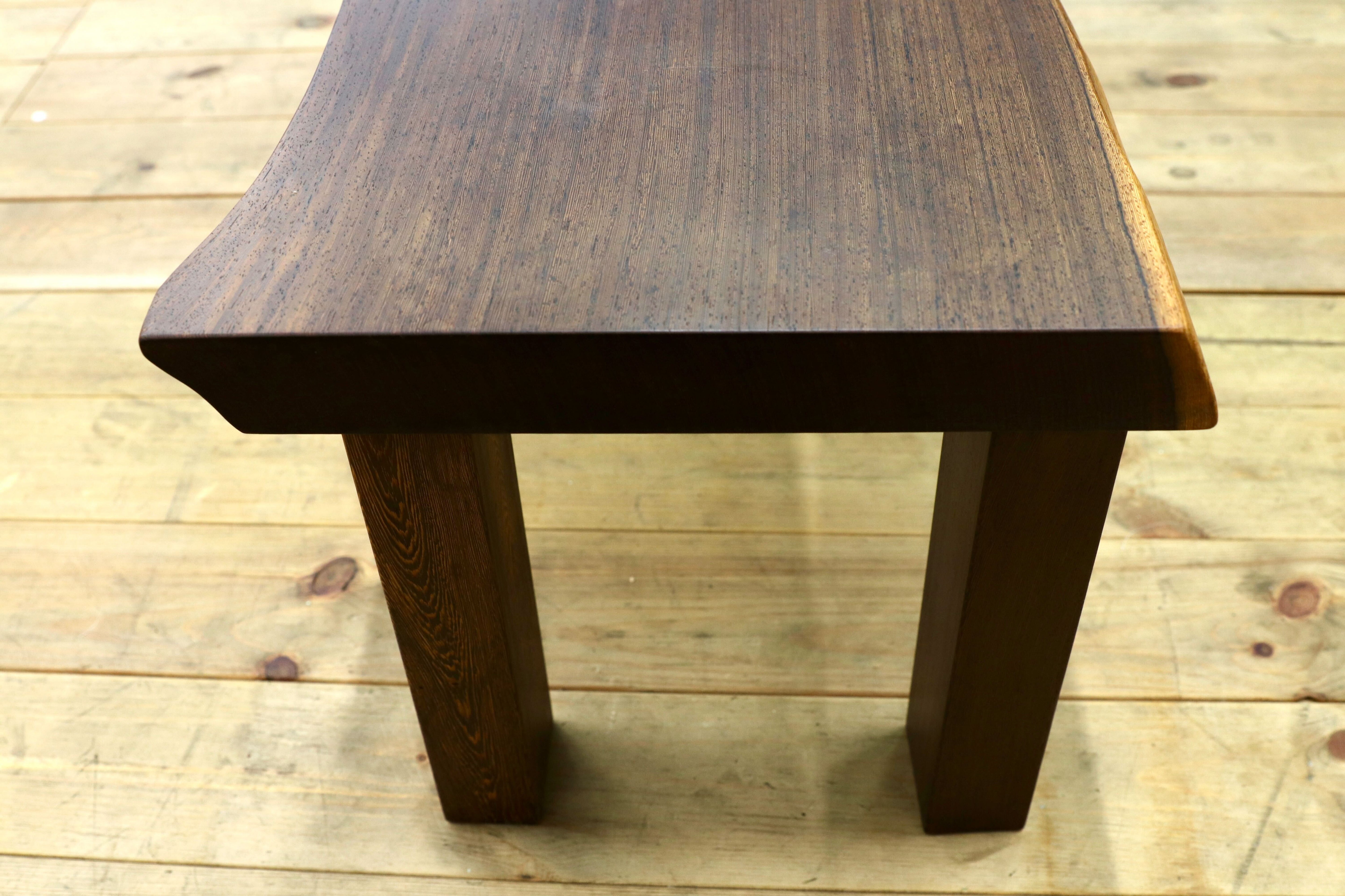 GMIH281B○ウェンジ 無垢材 激重 サイドテーブル コーヒーテーブル 飾り台 アジアン 和モダン レトロ アンティーク