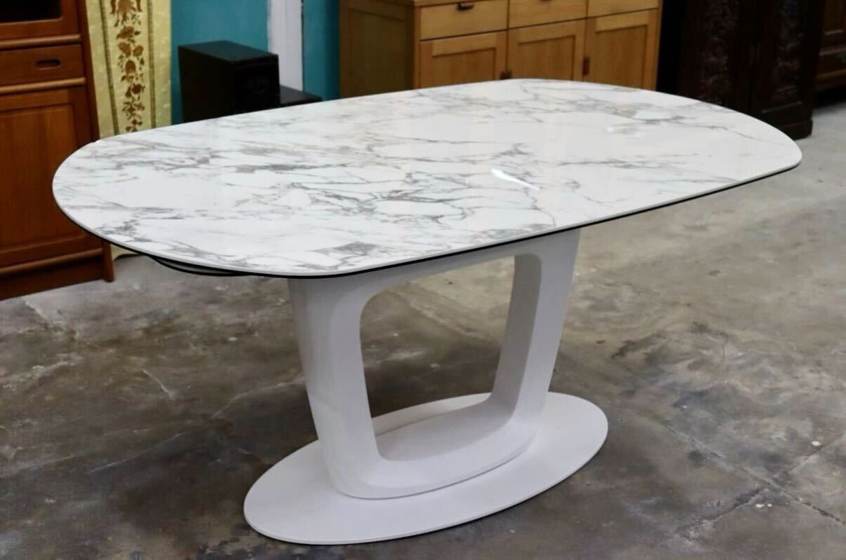 GMHK860○calligaris / カリガリス ORBITAL オービタル ダイニングテーブル 伸縮式 セラミック イタリア 定価約132万 展示品 ※引取り限定