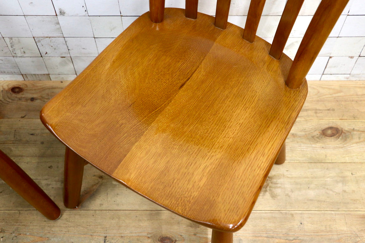 GMJH389A〇KASHIWA / 柏木工 ダイニングチェア 椅子 2脚セット 飛騨家具 ウィンザーチェア オーク カントリー