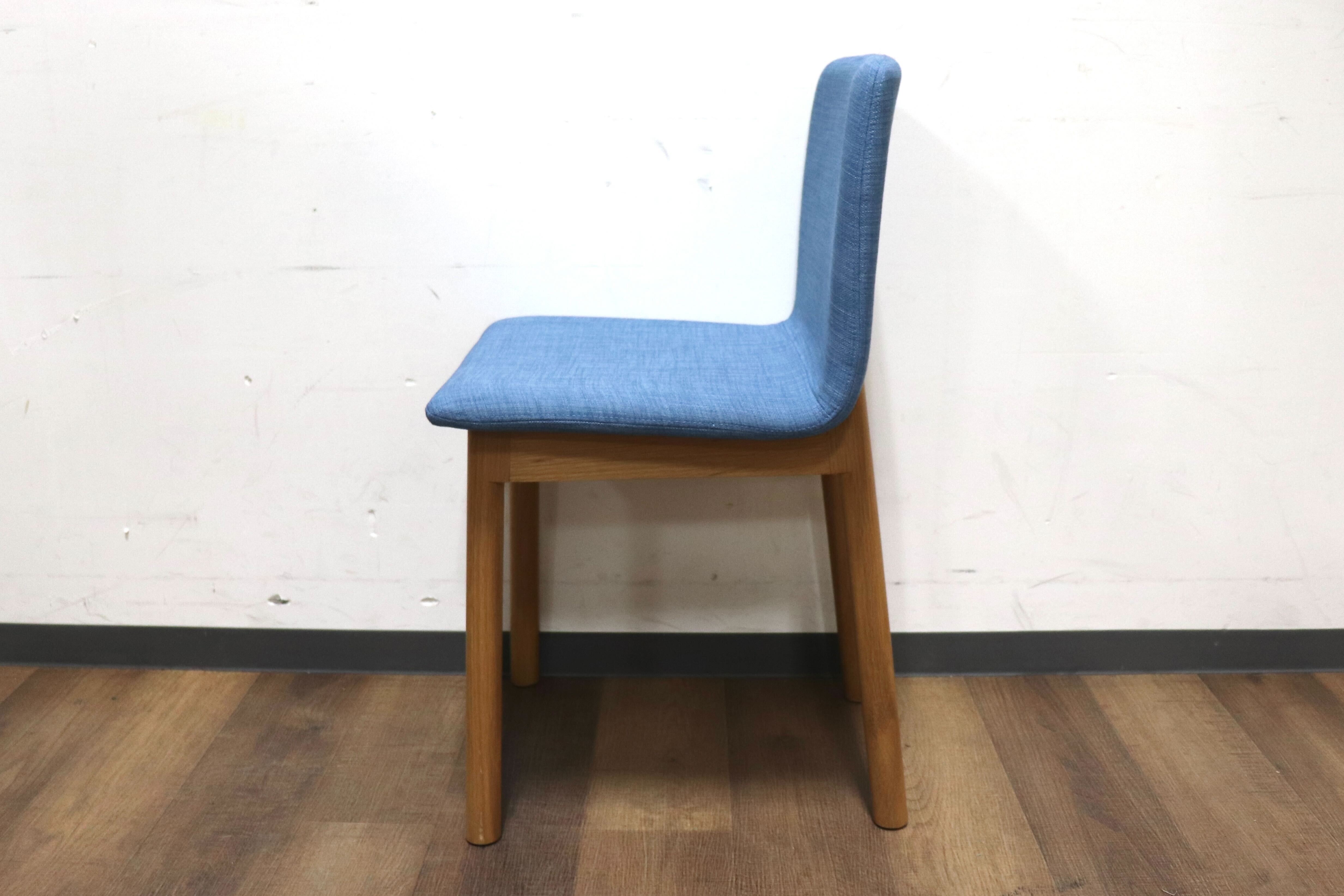 GMHK357D○IDEE / イデー STILT CHAIR スティルト チェア ダイニングチェア 食卓椅子 ファブリック ブルー オーク材 定価約3万 展示品