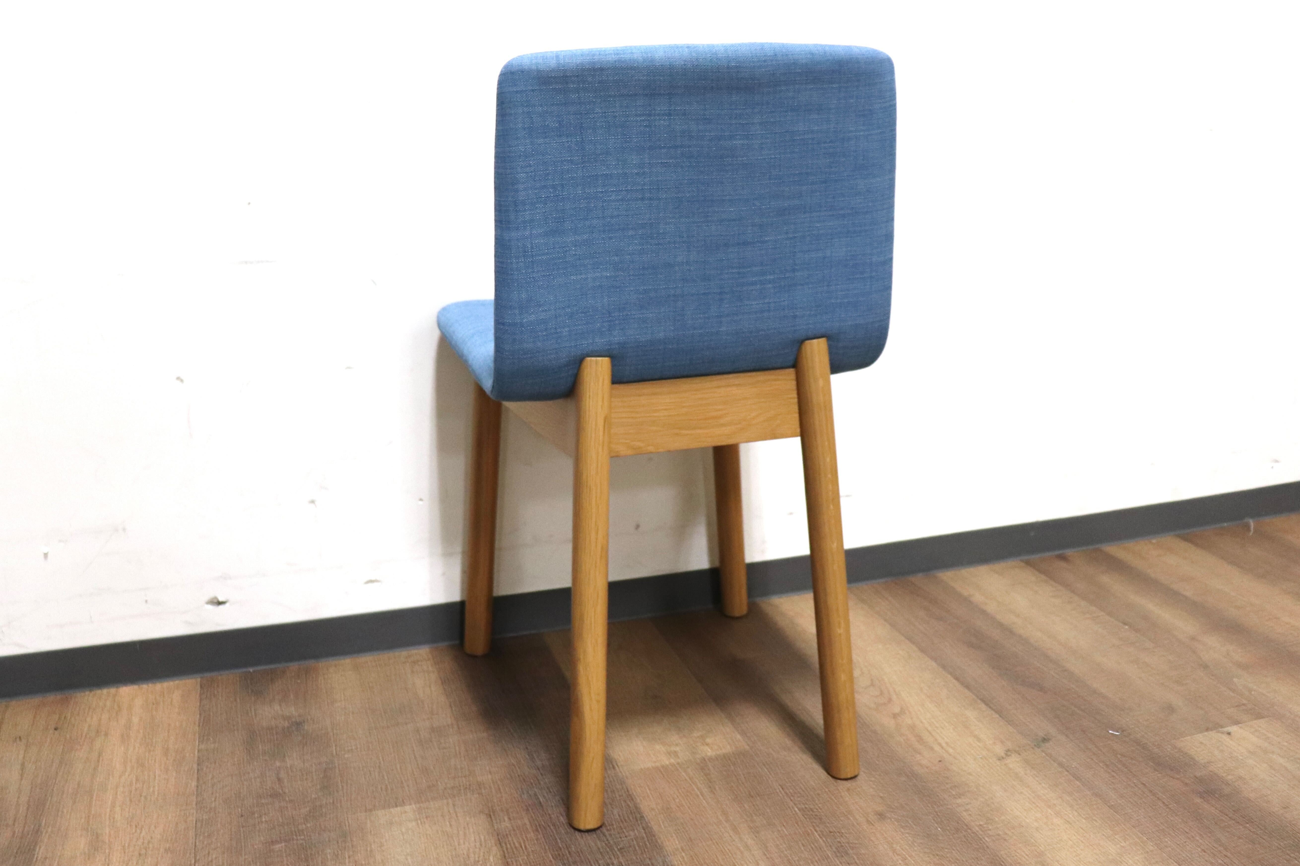 GMHK357D○IDEE / イデー STILT CHAIR スティルト チェア ダイニングチェア 食卓椅子 ファブリック ブルー オーク材 定価約3万 展示品