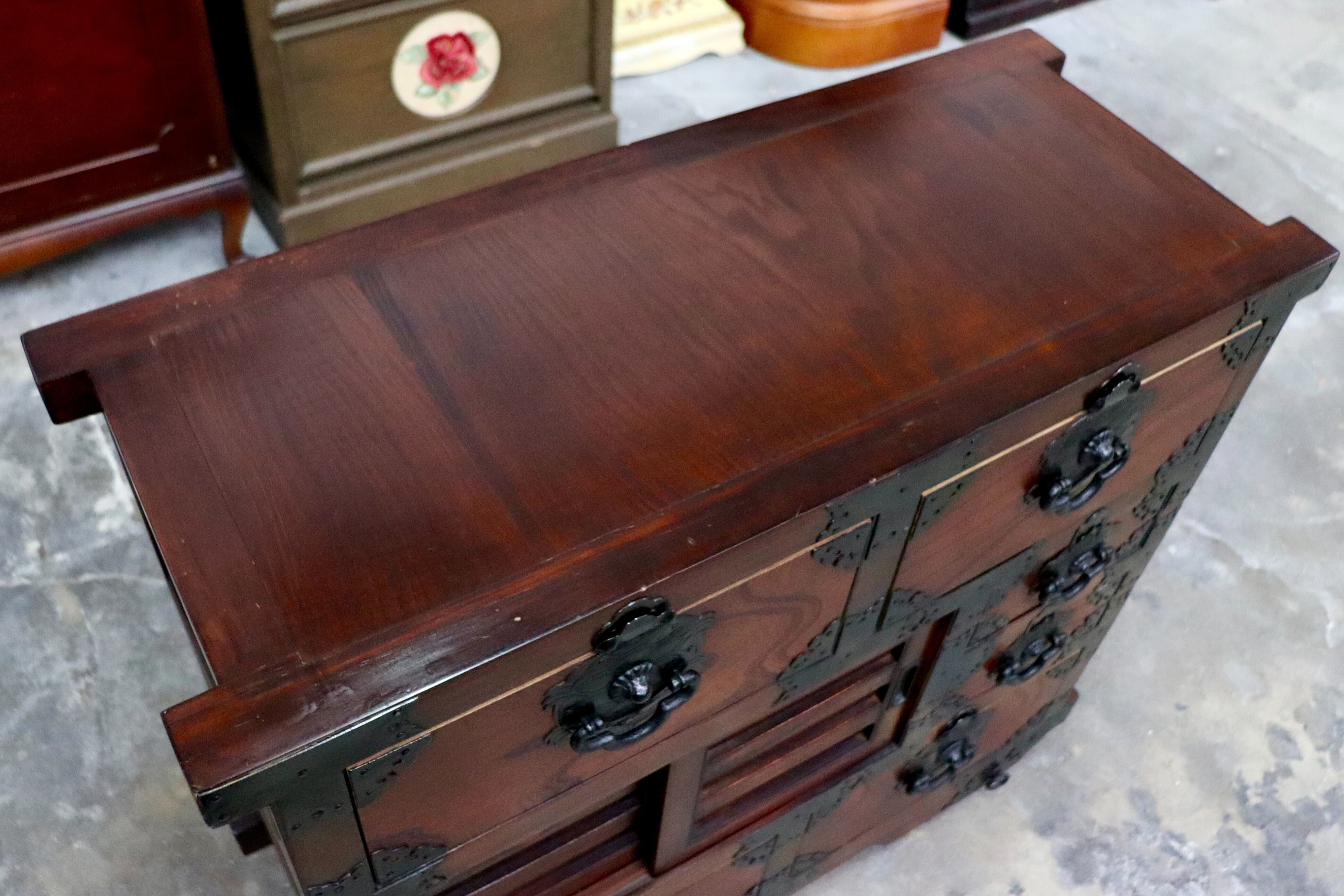 GMIS403○車箪笥 チェスト 整理箪笥 和モダン 古民家 レトロ 和家具 収納 引き出し 戸棚 アンティーク ヴィンテージ