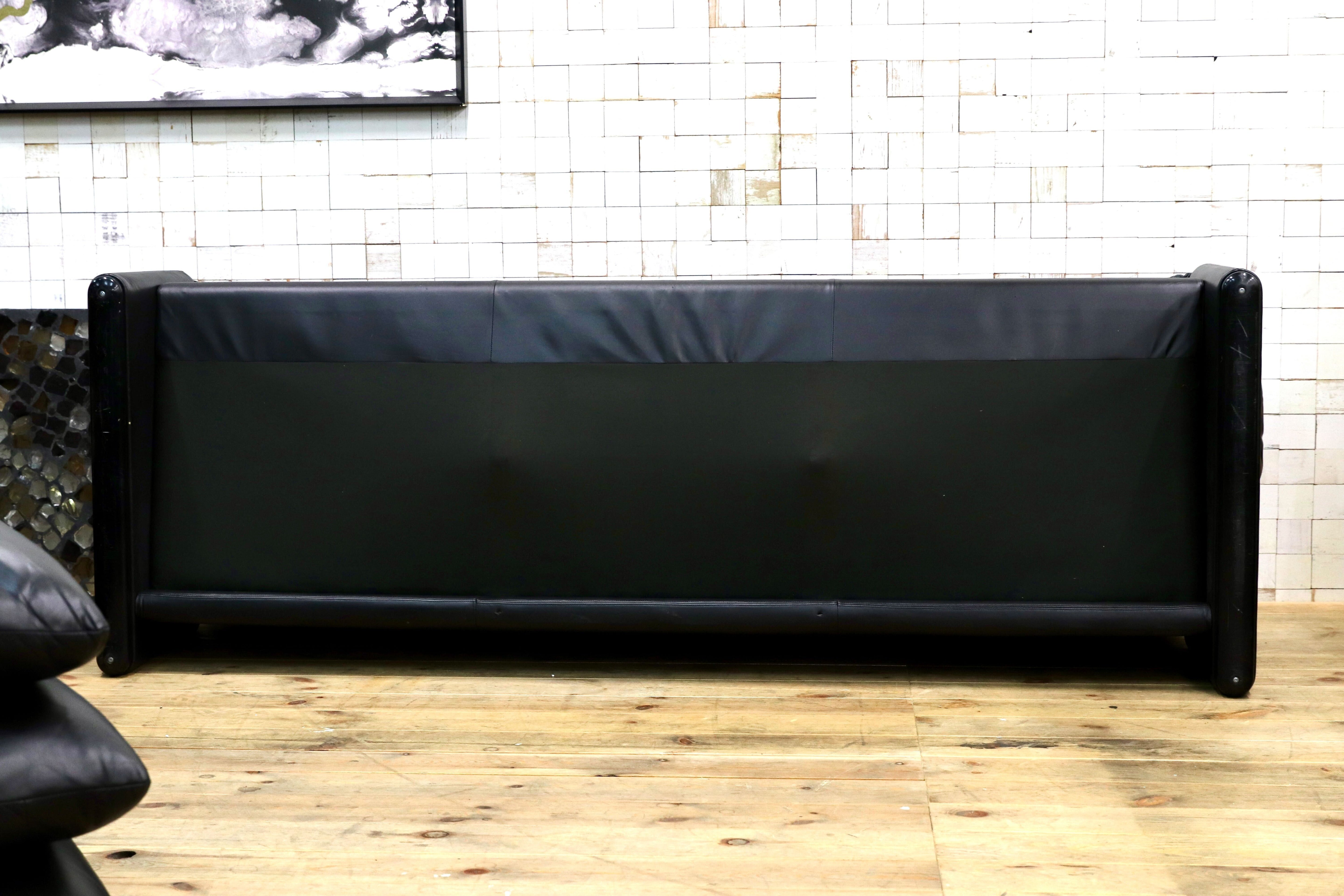 GMIN17○Cassina / カッシーナ 675 MARALUNGA マラルンガ 3人掛けソファ トリプルソファ 本革 ヴィコ・マジストレッティ 名作