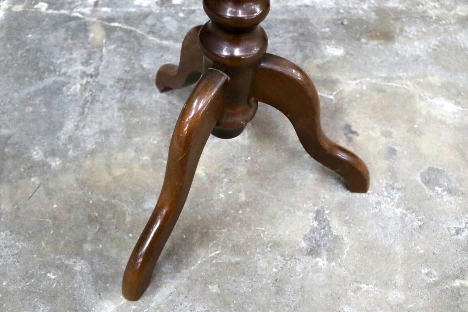 GMIS502○イタリア製 サイドテーブル 花台 コーヒーテーブル 机 飾り台 木製 象嵌細工 クラシック ヴィンテージ