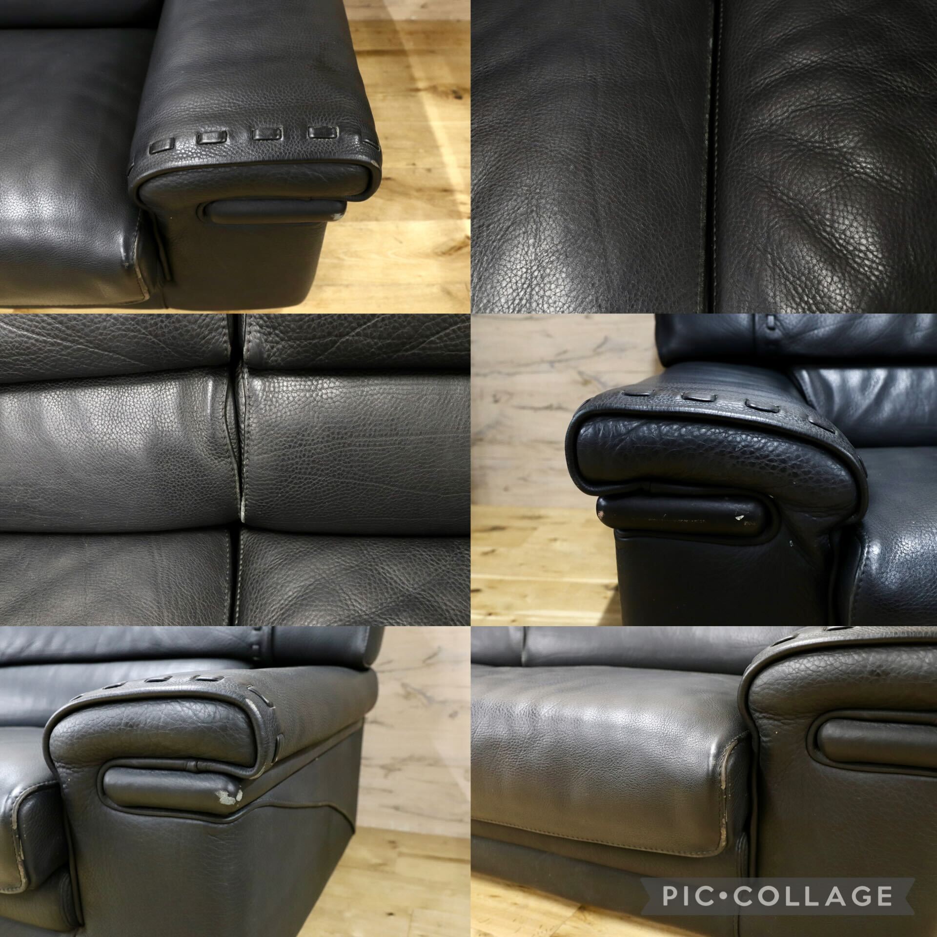 GMJK79○formenti / フォルメンティ FO-01系 3人掛けソファ トリプルソファ 総本革 イタリア製 ユーロ・カーサ取扱 定価約120万〜