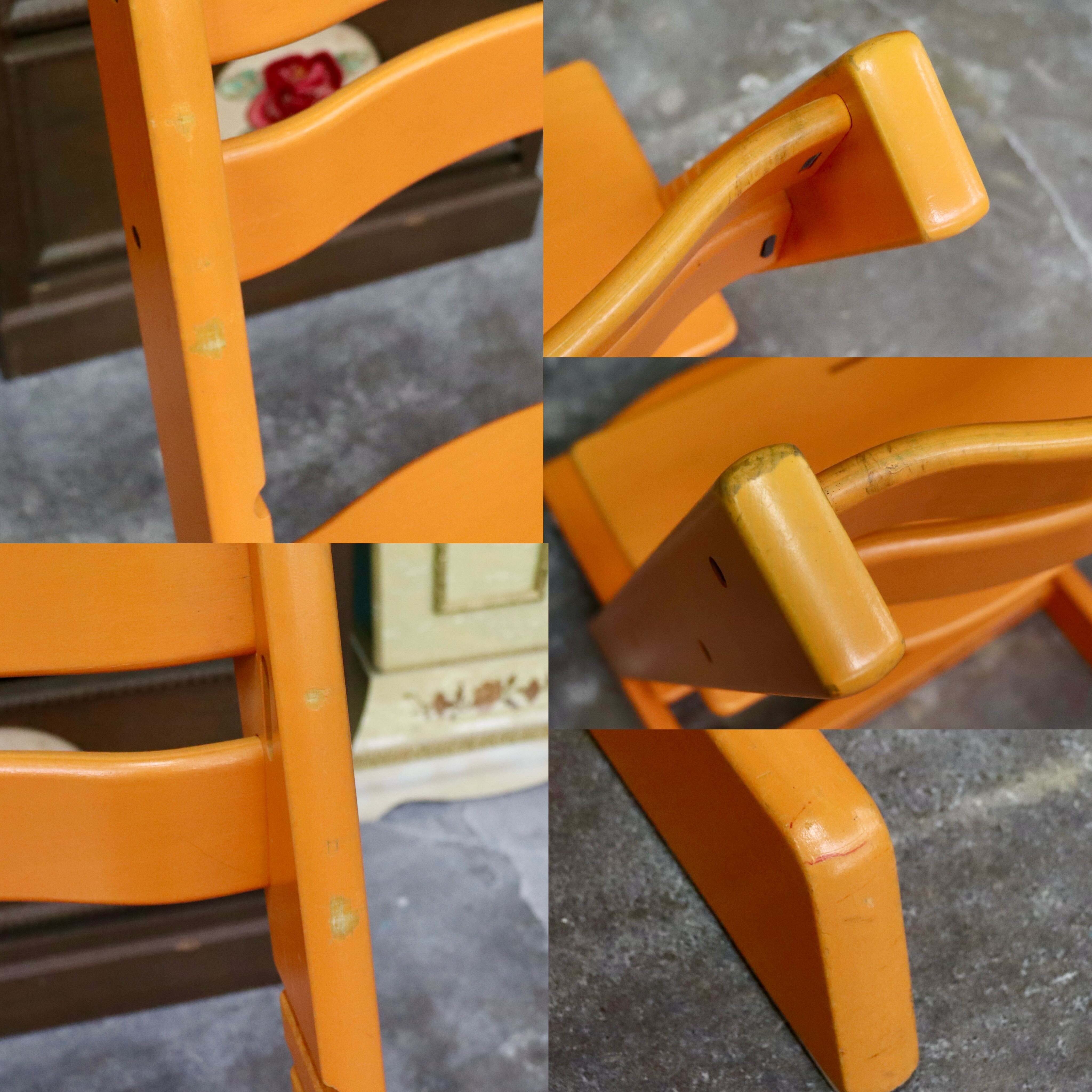 GMIH382○STOKKE / ストッケ トリップトラップチェア ベビーチェア キッズチェア ダイニングチェア 子供椅子 オレンジ 北欧 ノルウェー