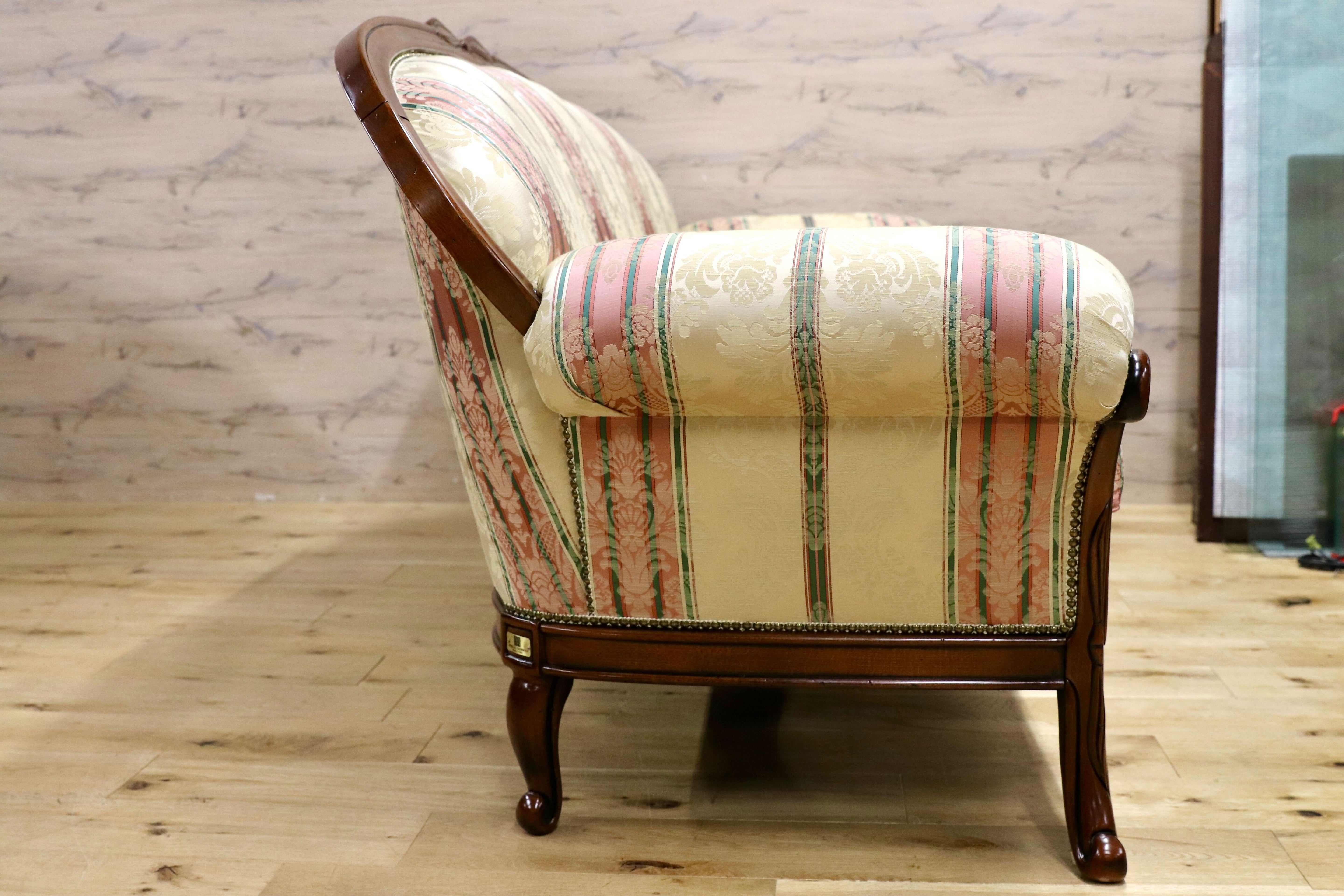 GMIK568○morello gianpaolo / モレロ・ジャンパウロ 3人掛けソファ トリプルソファ イタリア製 ロココ調 姫家具 エレガント 展示品