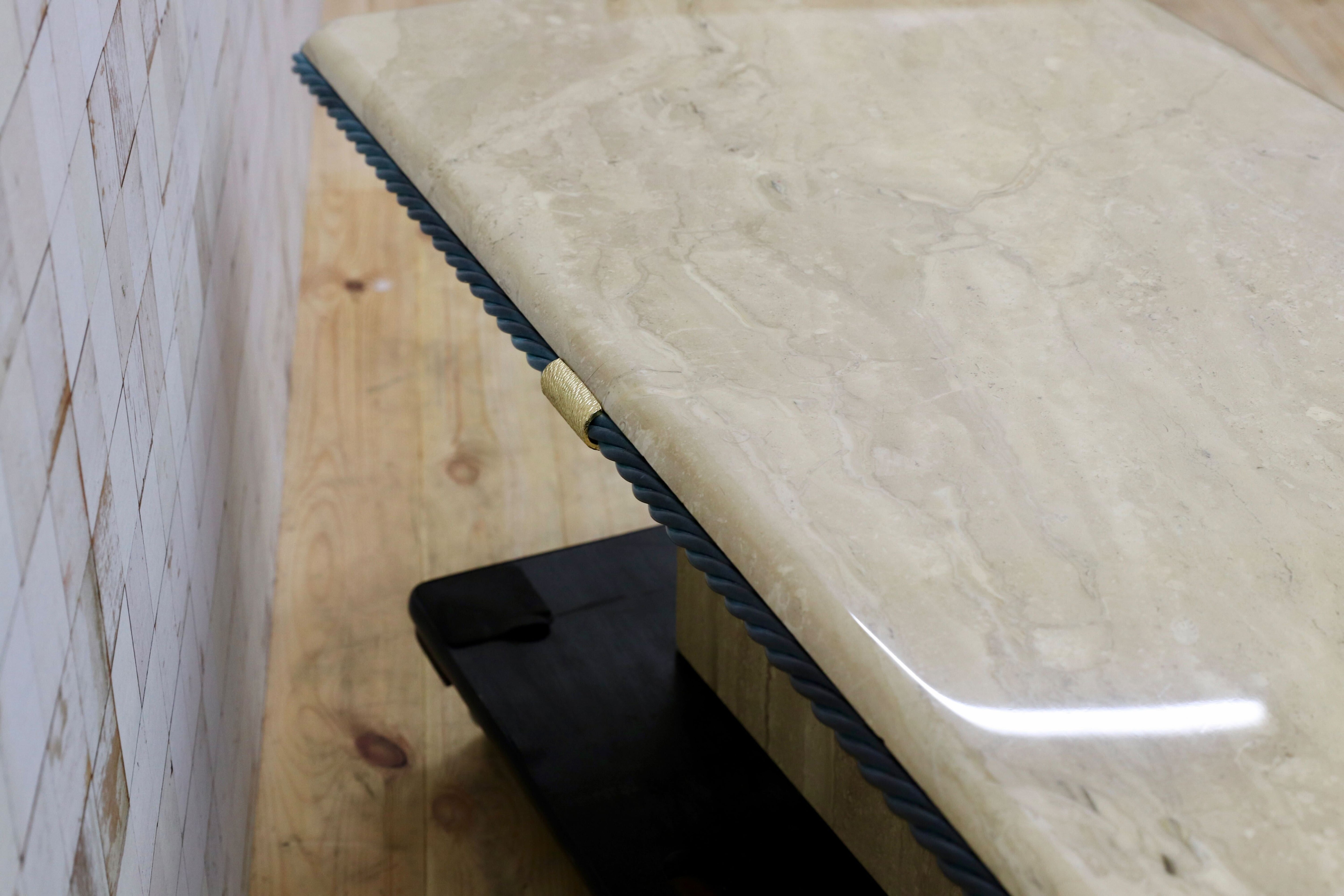 GMIO33○イタリア製 大理石 センターテーブル リビングテーブル クラシック エレガント ユーロカーサ ※発送不可