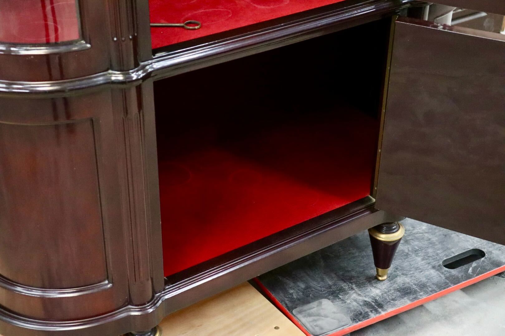 GMIK505○初音の家具 キュリオケース 飾り棚 キャビネット コレクションボード ヨーロピアン クラシック アンティーク 田中家具製作所