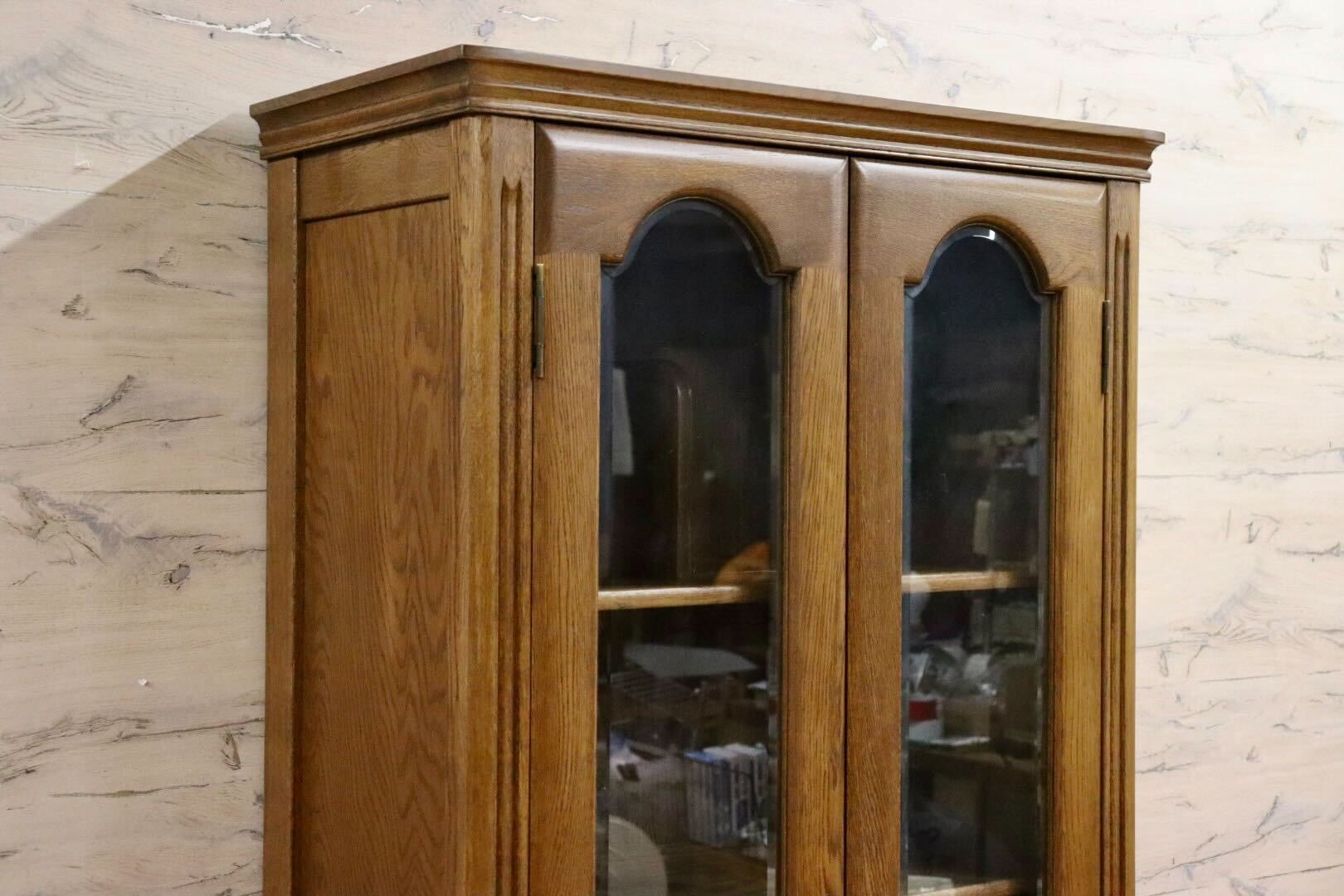 GMIH268○山室家具 EPPOIR エスポアール 旭川家具 書棚 本棚 本箱 キャビネット 飾り棚 ブックシェルフ オーク材 書斎 定価約28.6万