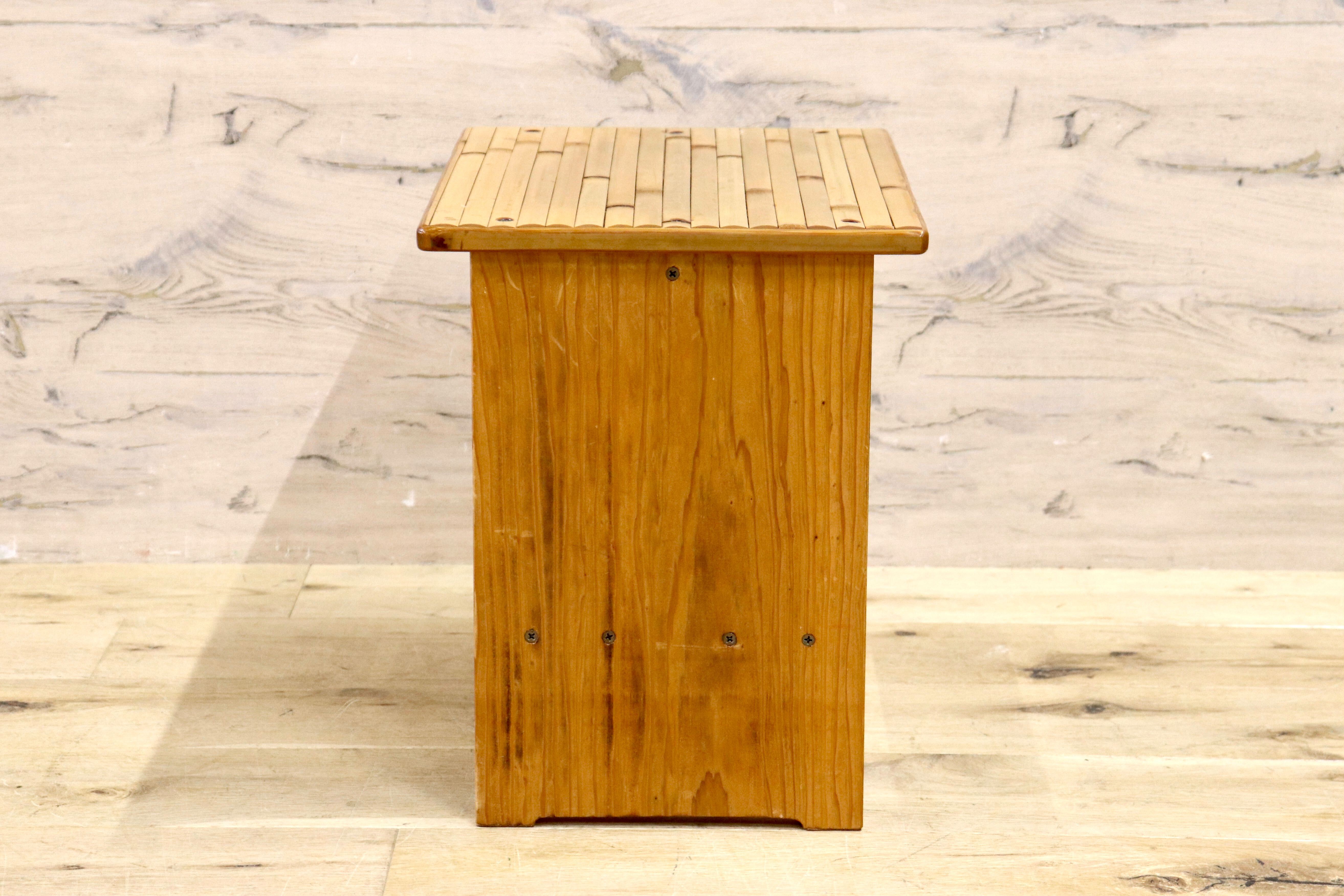 GMIK53A○梅里竹芸 Umezato Bamboo Craft 竹家具 スツール 椅子 踏み台 工芸品 バンブー 宮崎 高級 健康椅子
