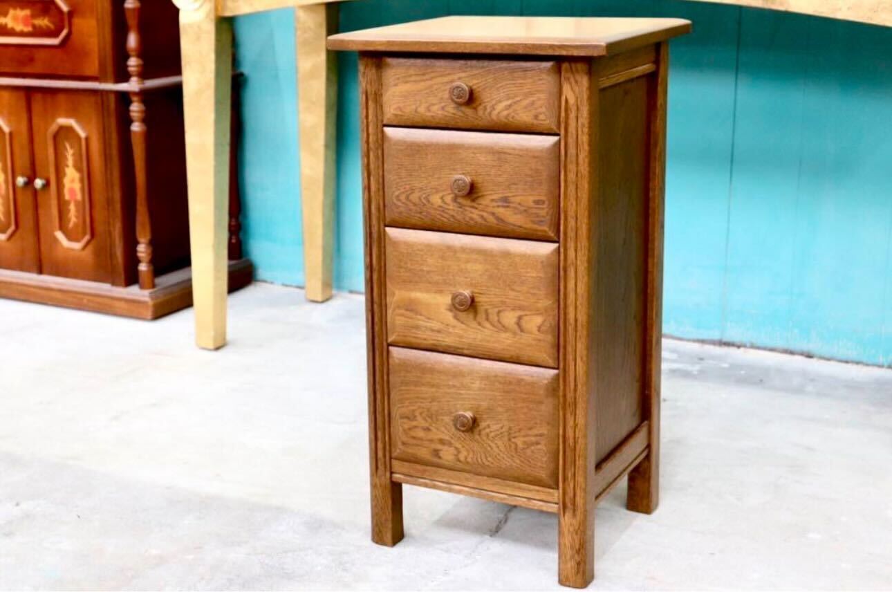 GMHS587○山室家具 ESPOIR エスポアール チェスト 旭川家具 レトロ カントリー オーク材 定価8.9万
