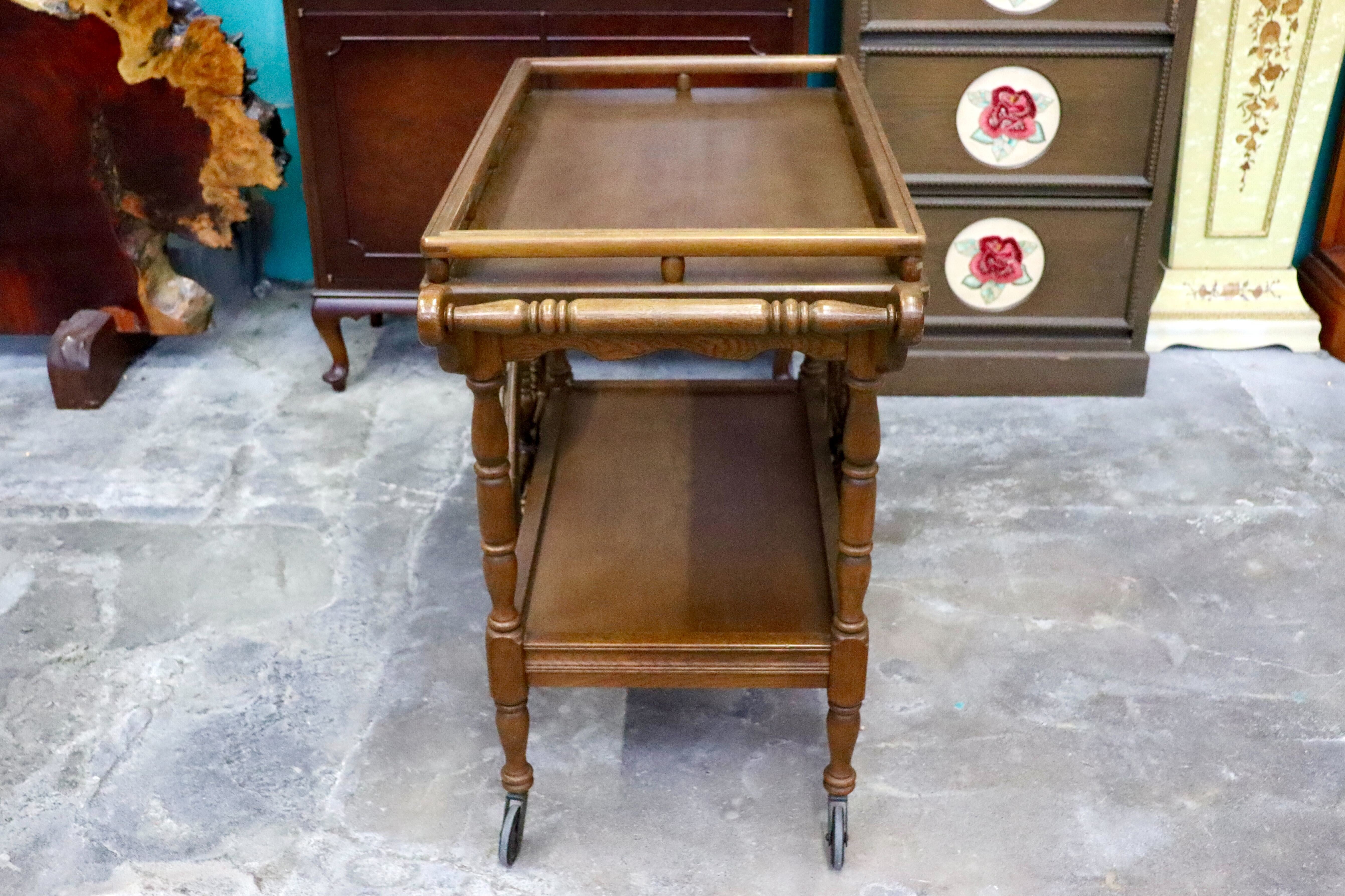 GMIH375○karimoku / カリモク オールドカリモク キッチンワゴン キャスターワゴン 配膳ワゴン ナチュラル カントリー 国産家具