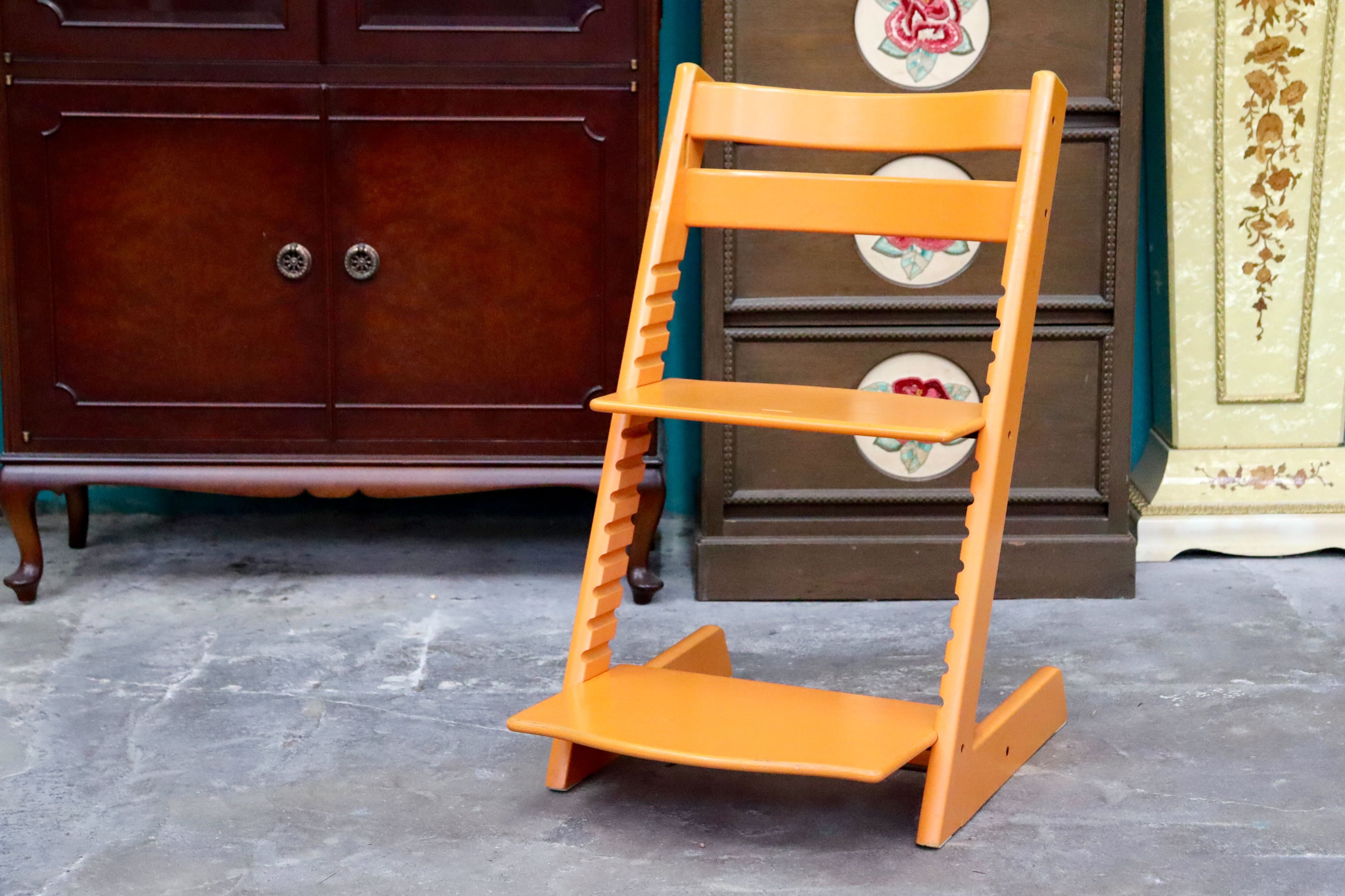GMIH382○STOKKE / ストッケ トリップトラップチェア ベビーチェア キッズチェア ダイニングチェア 子供椅子 オレンジ 北欧 ノルウェー