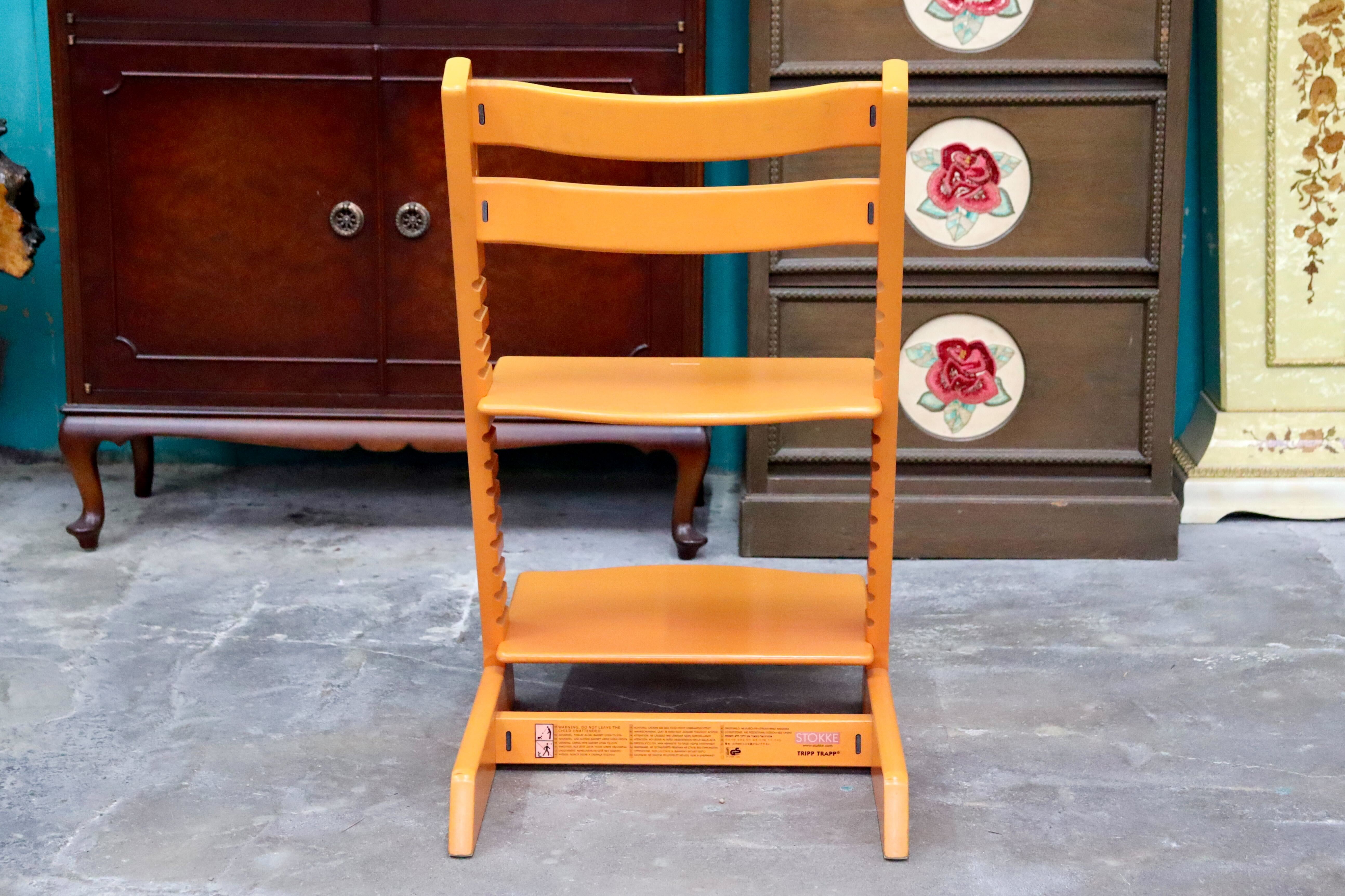 GMIH382○STOKKE / ストッケ トリップトラップチェア ベビーチェア キッズチェア ダイニングチェア 子供椅子 オレンジ 北欧 ノルウェー