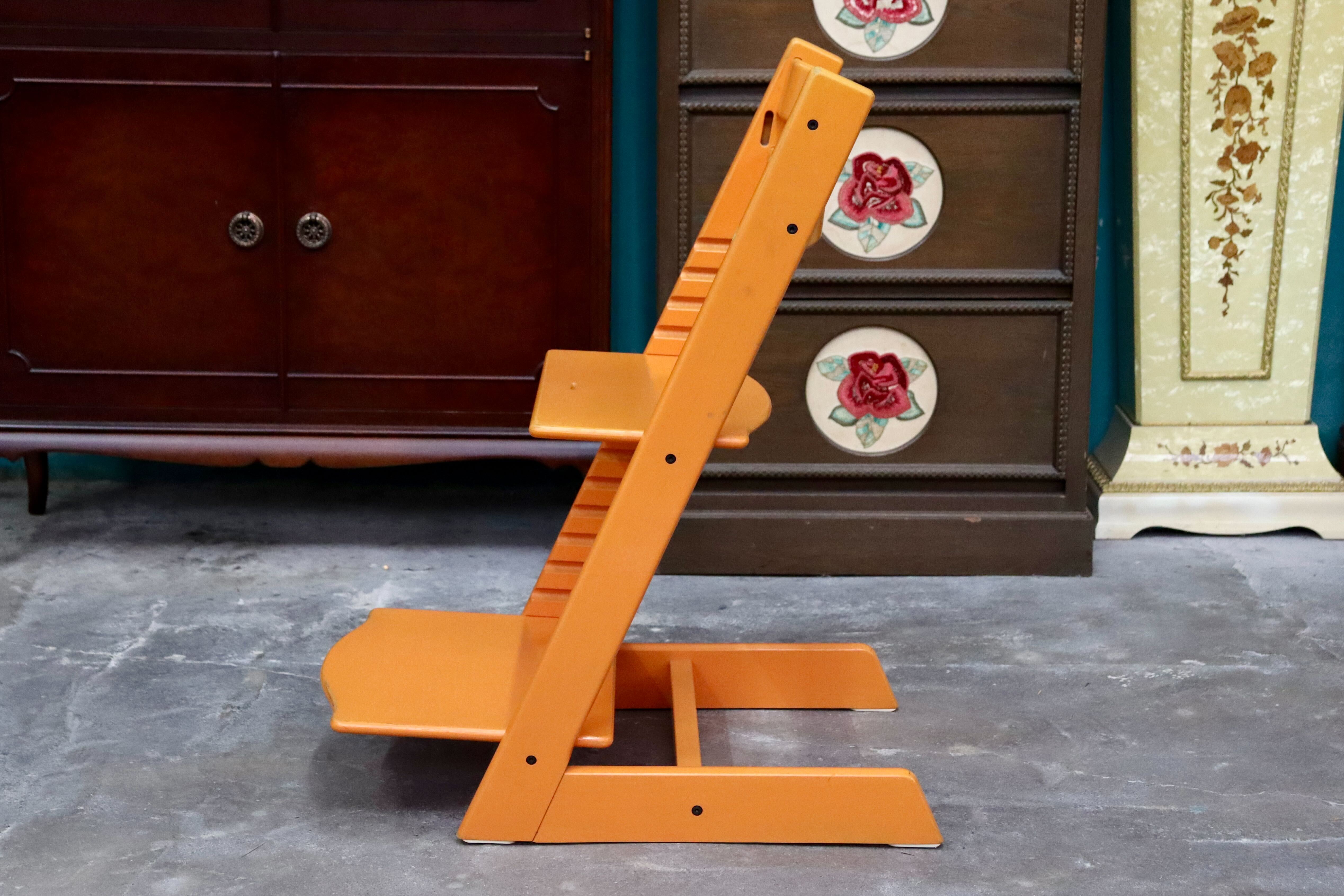 GMIH382○STOKKE / ストッケ トリップトラップチェア ベビーチェア キッズチェア ダイニングチェア 子供椅子 オレンジ 北欧 ノルウェー