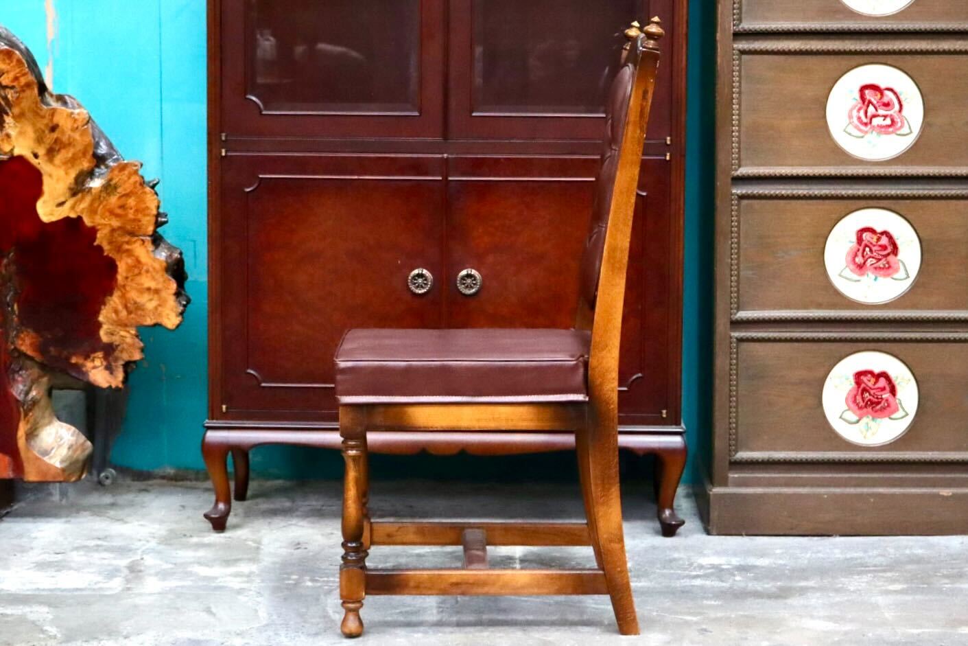 GMIS494A○karimoku / カリモク オールドカリモク ダイニングチェア アームレスチェア 椅子 ブナ材 レトロ クラシック ヴィンテージ