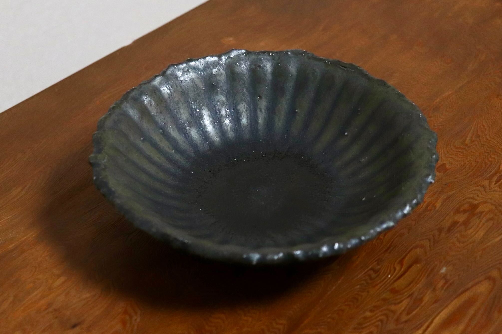 GMIO454A○千代市陶房 清水万佐年 丹波焼 皿 陶器 丹波篠山 伝統工芸 未使用