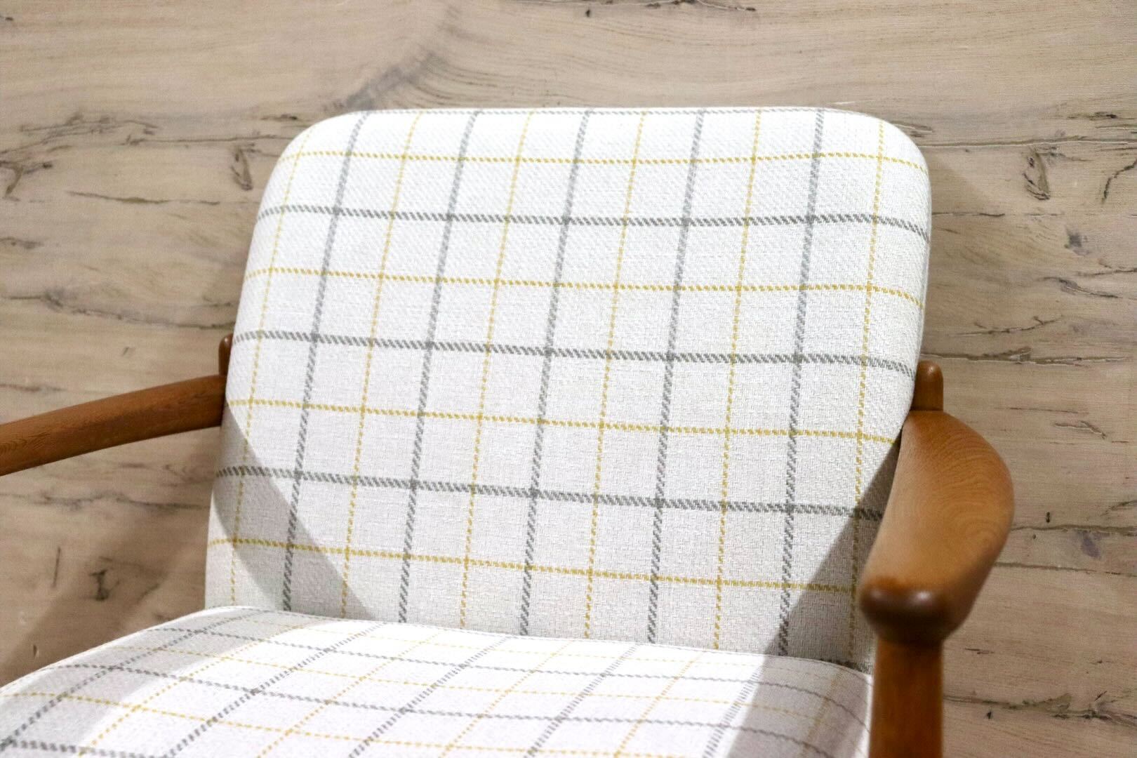 GMHK3D○オールドカリモク karimoku アームチェア 椅子 ラウンジチェア ダイニングチェア 楢無垢材 北欧スタイル ヴィンテージ リペア済