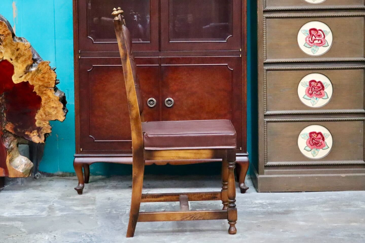 GMIS494B○karimoku / カリモク オールドカリモク ダイニングチェア アームレスチェア 椅子 ブナ材 レトロ クラシック ヴィンテージ