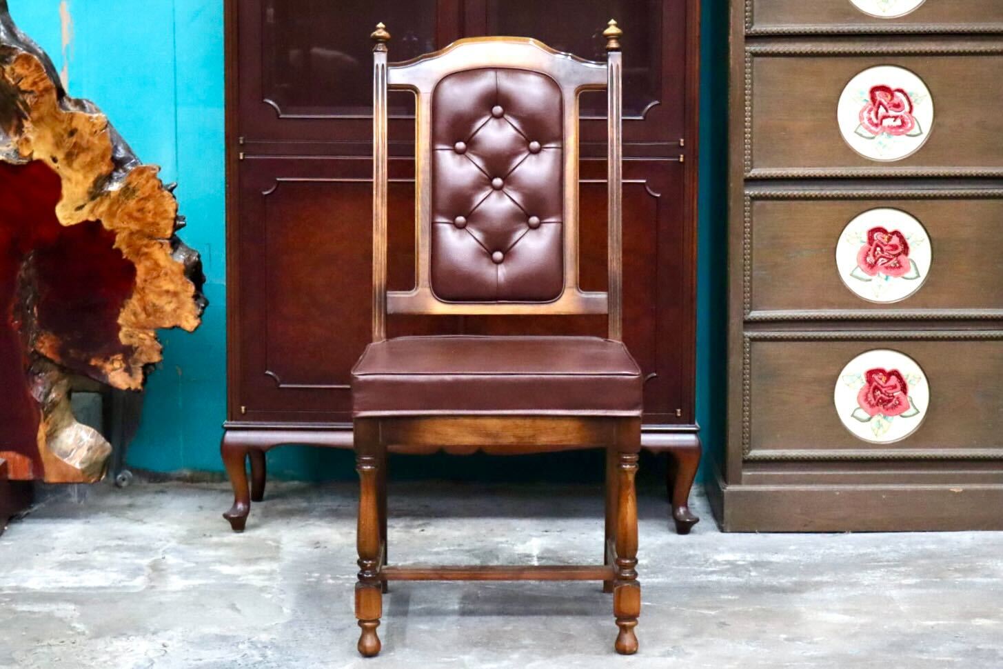 GMIS494B○karimoku / カリモク オールドカリモク ダイニングチェア アームレスチェア 椅子 ブナ材 レトロ クラシック ヴィンテージ