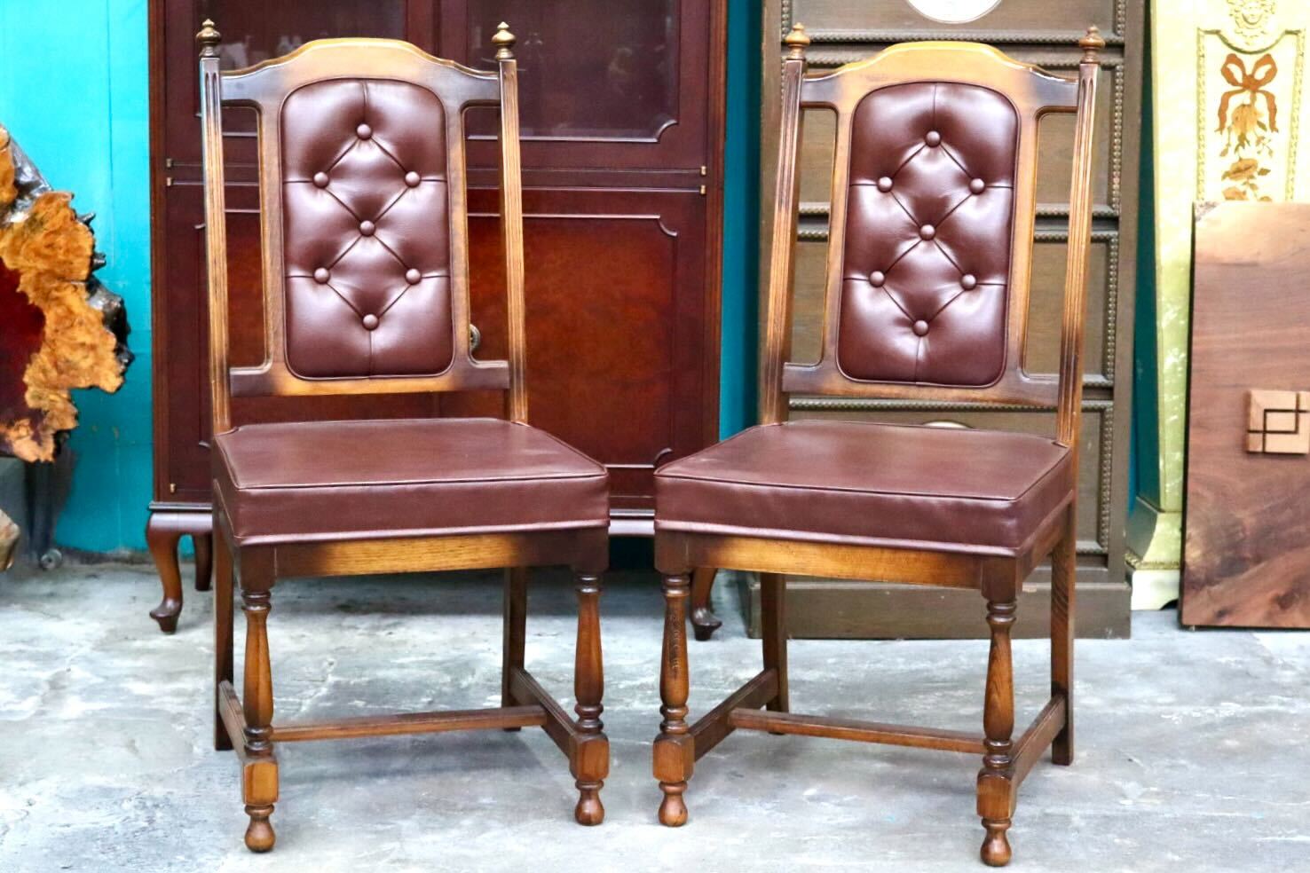 GMIS494C○karimoku / カリモク オールドカリモク ダイニングチェア アームレスチェア 椅子 2脚セット ブナ材 クラシック ヴィンテージ