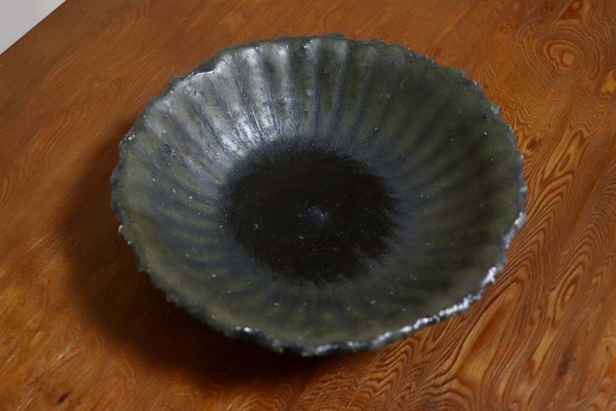 GMIO454B○千代市陶房 清水万佐年 丹波焼 皿 陶器 丹波篠山 伝統工芸 未使用