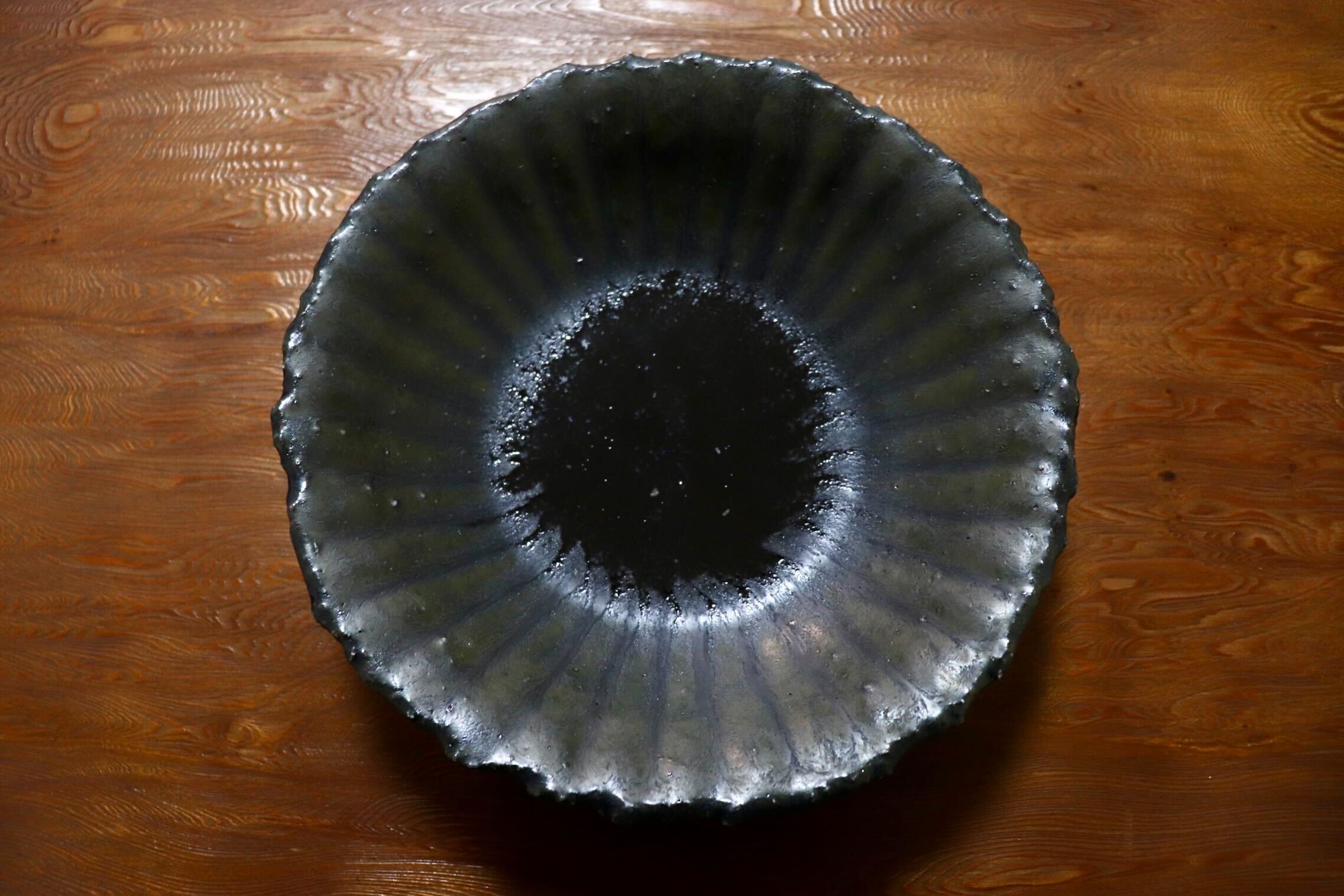 GMIO454C○千代市陶房 清水万佐年 丹波焼 皿 陶器 丹波篠山 伝統工芸 未使用