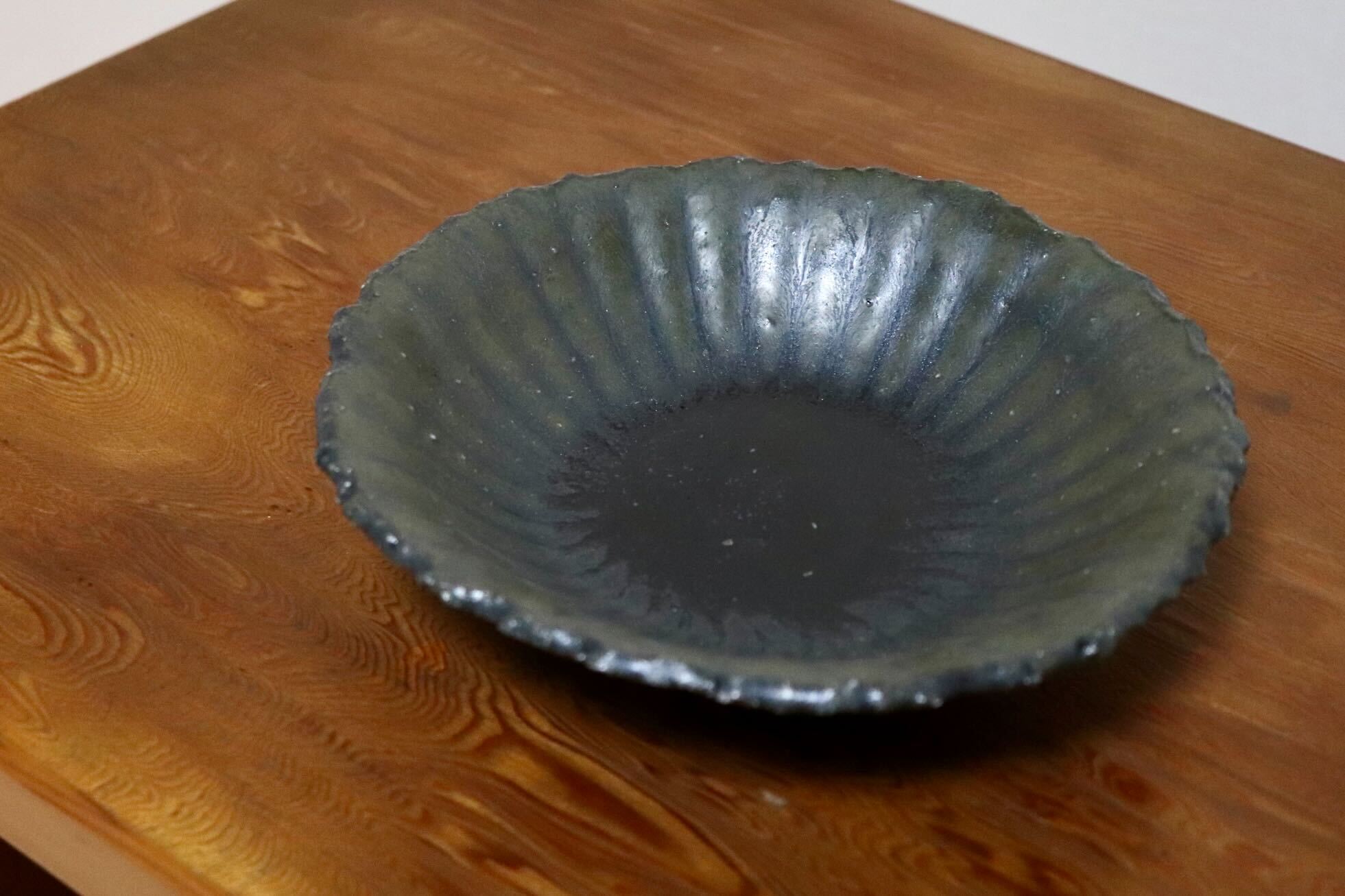 GMIO454C○千代市陶房 清水万佐年 丹波焼 皿 陶器 丹波篠山 伝統工芸 未使用