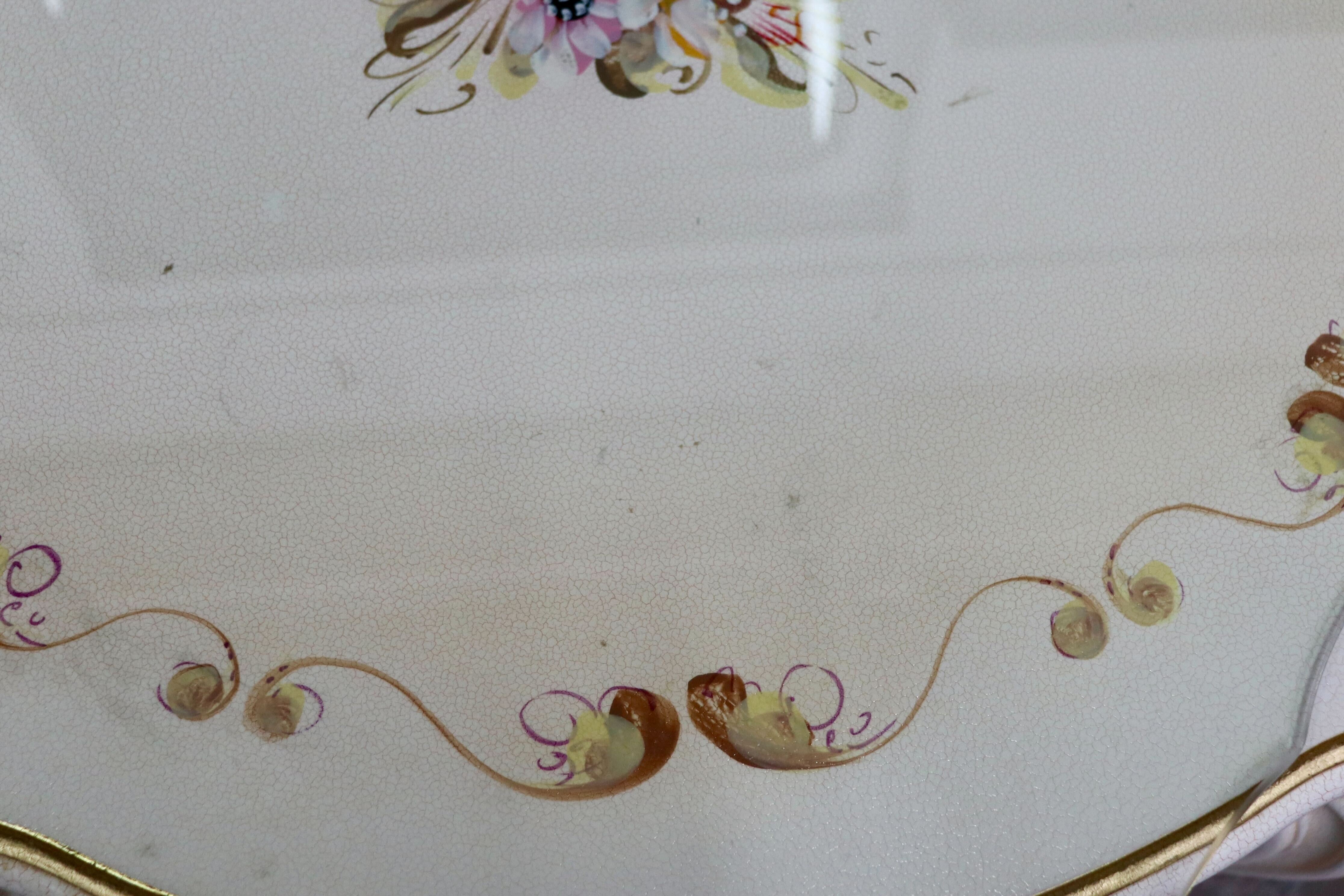 GMIS418F○サイドテーブル コーヒーテーブル 飾り台 花台 猫脚 ヨーロピアン ロココ調 アンティーク エレガント 花柄