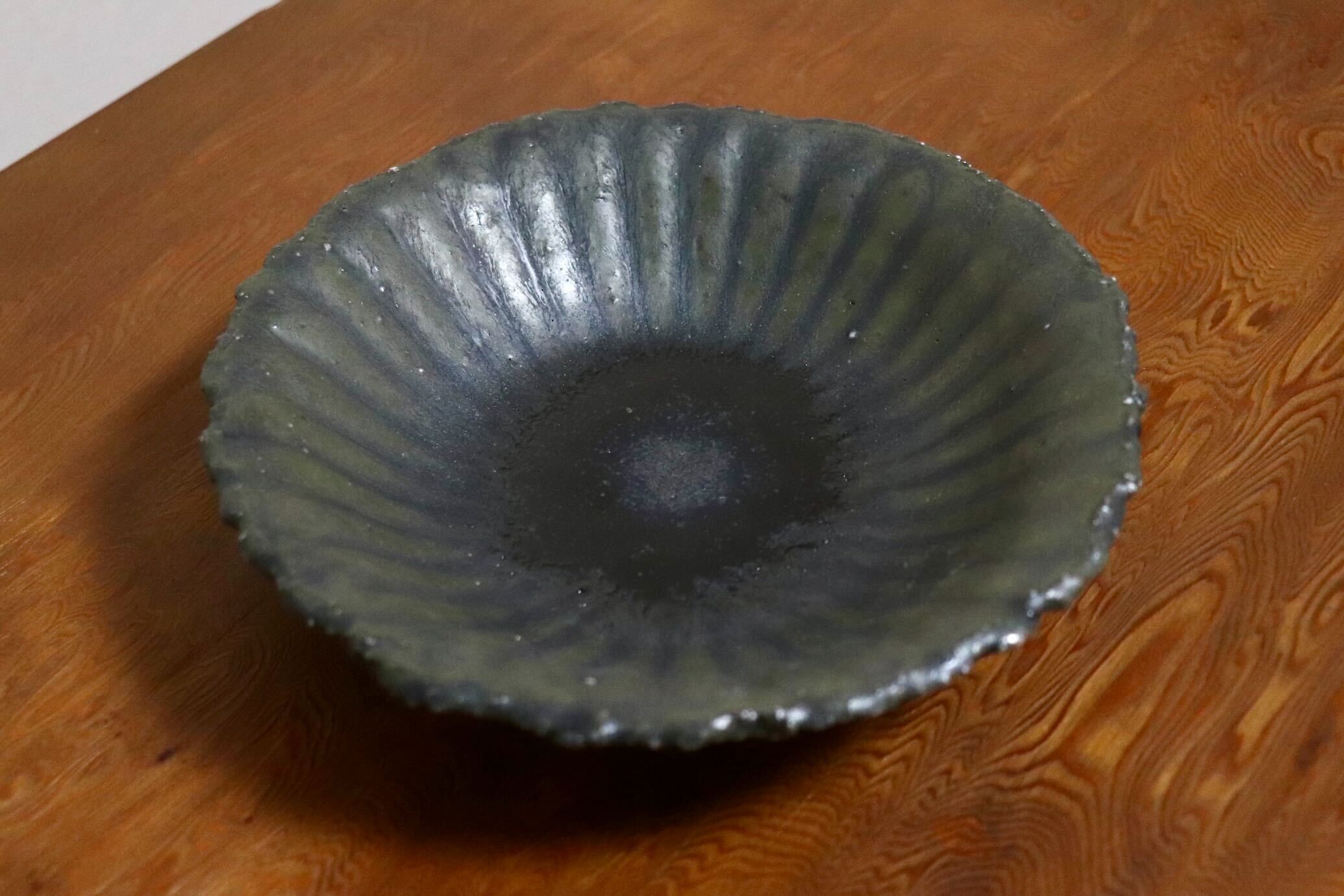 GMIO454D○千代市陶房 清水万佐年 丹波焼 皿 陶器 丹波篠山 伝統工芸 未使用