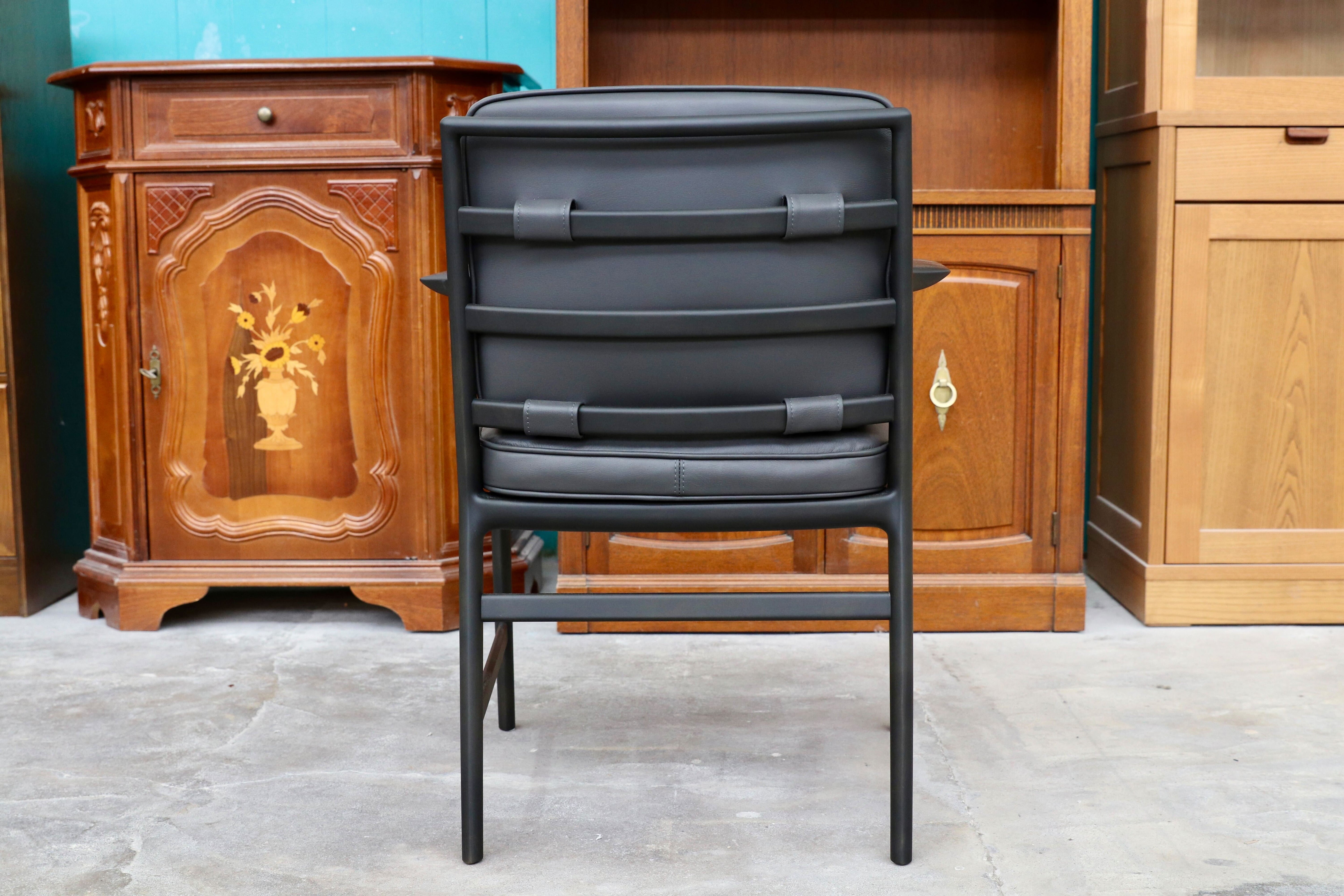 GMIK173○TIME & STYLE / タイムアンドスタイル THE SENSUAL LADDER BACK ARMCHAIR ダイニングチェア 椅子 定価24.2万 モデルルーム展示品.