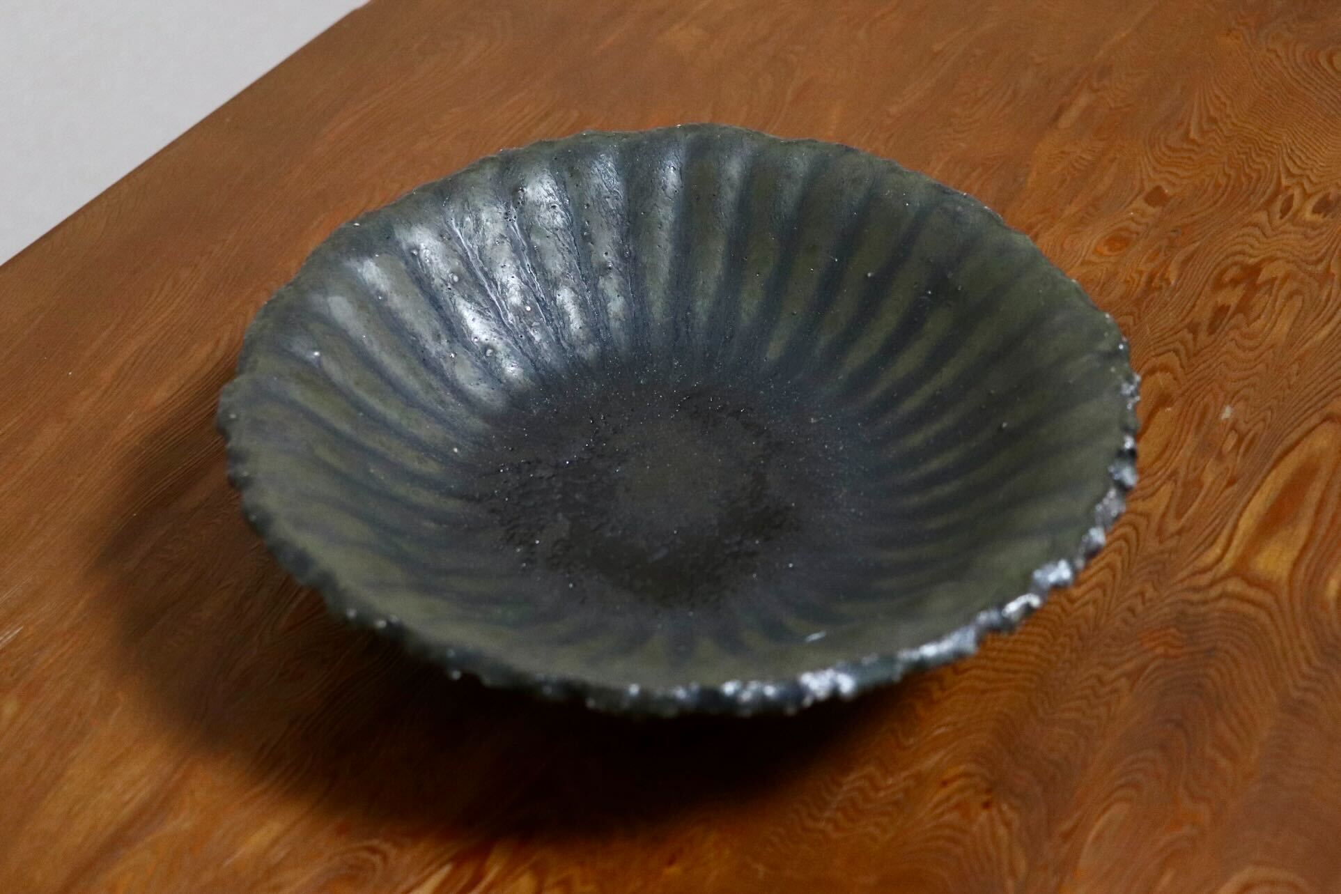 GMIO454E○千代市陶房 清水万佐年 丹波焼 皿 陶器 丹波篠山 伝統工芸 未使用