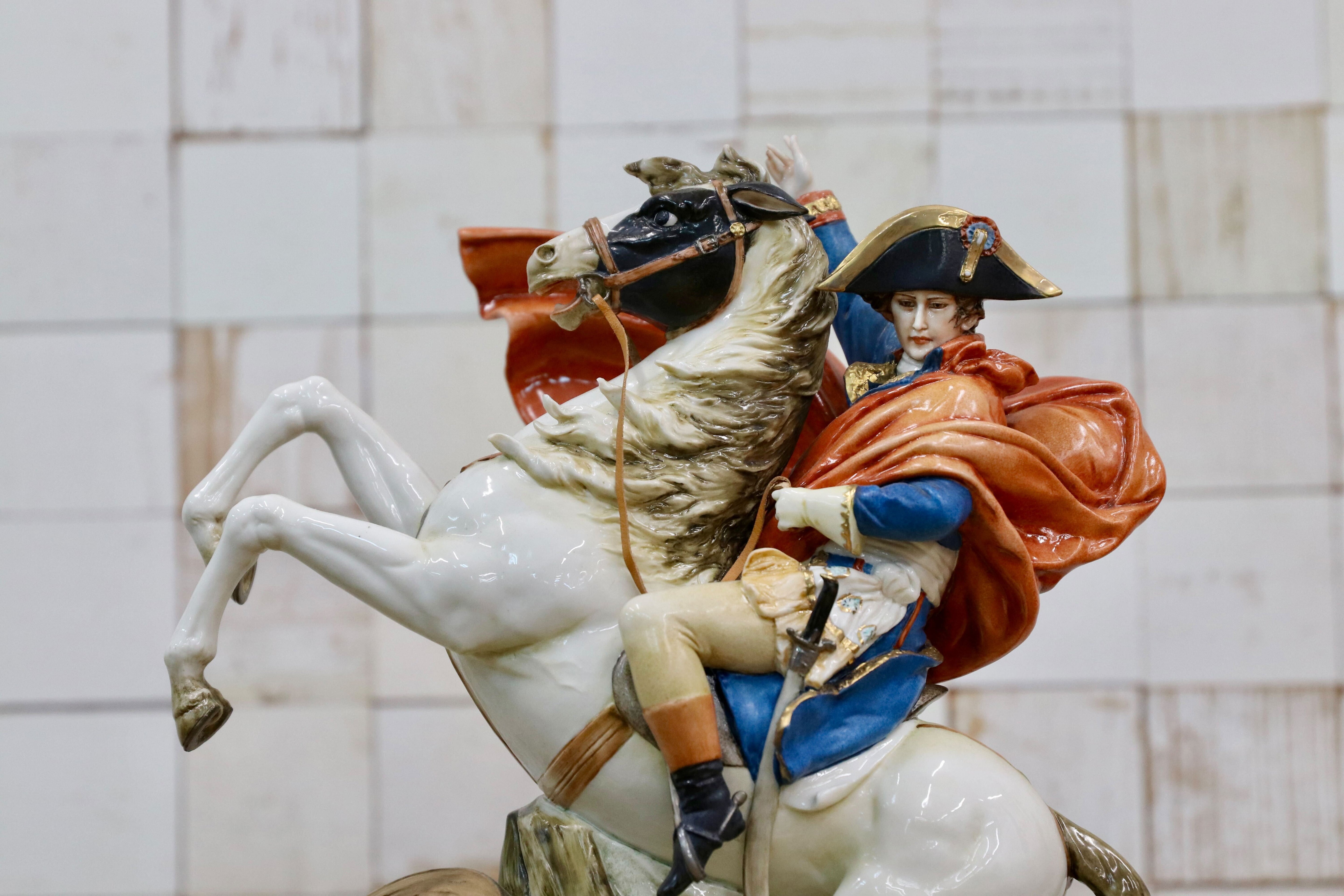 GMIO252○PRINCIPE / プリンシペ ナポレオン 陶器 オブジェ イタリア 輸入品 定価38.5万 展示品 ※発送不可