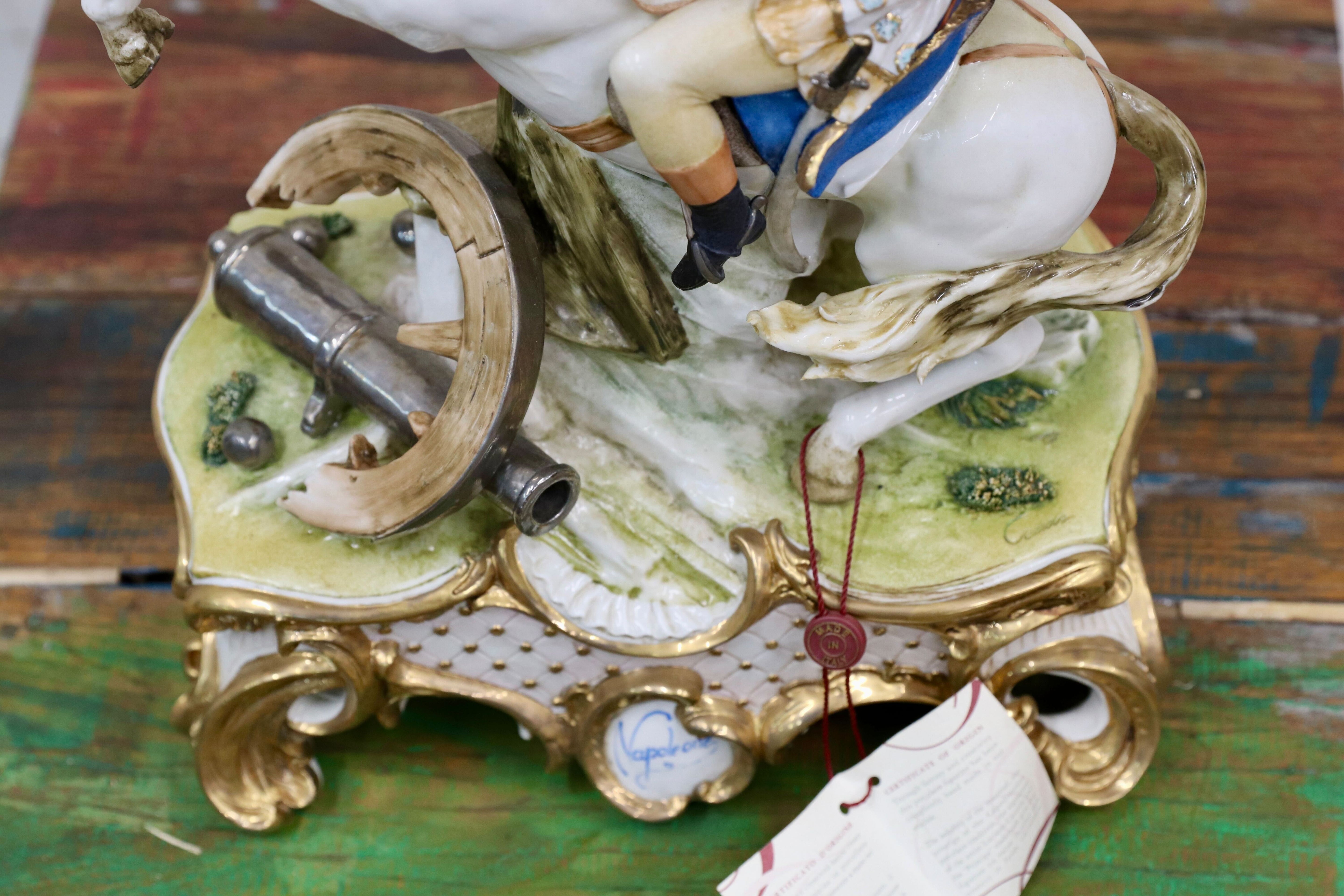 GMIO252○PRINCIPE / プリンシペ ナポレオン 陶器 オブジェ イタリア 輸入品 定価38.5万 展示品 ※発送不可