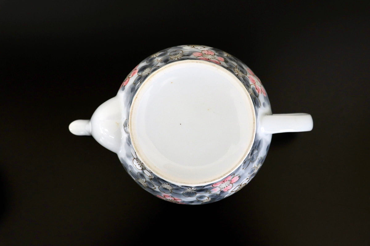 GMJH332AN○有田焼 急須茶器揃 急須 湯呑 汲出 仙茶 桜文様 染錦 和食器 茶器 陶器 和モダン 5客セット