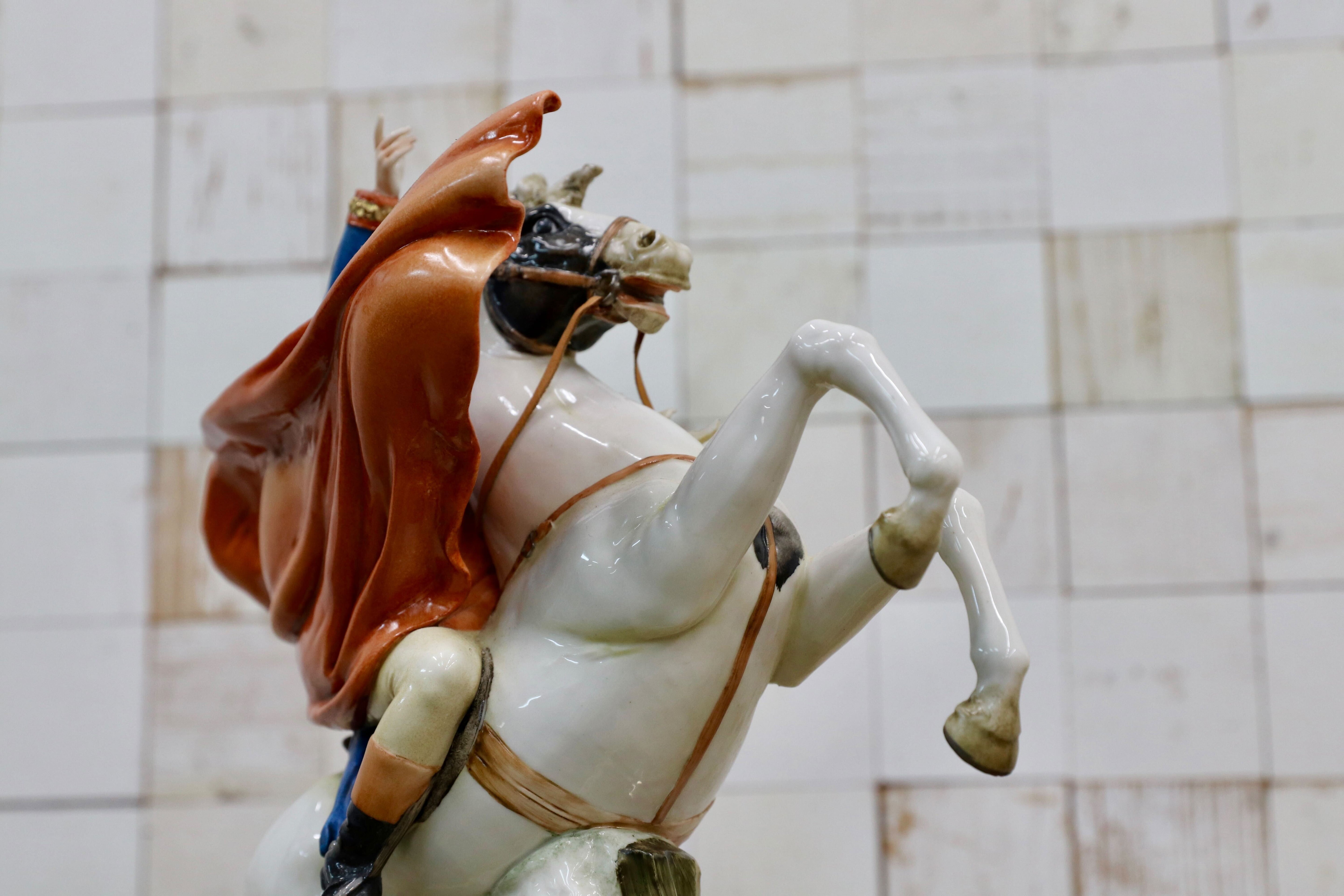 GMIO252○PRINCIPE / プリンシペ ナポレオン 陶器 オブジェ イタリア 輸入品 定価38.5万 展示品 ※発送不可