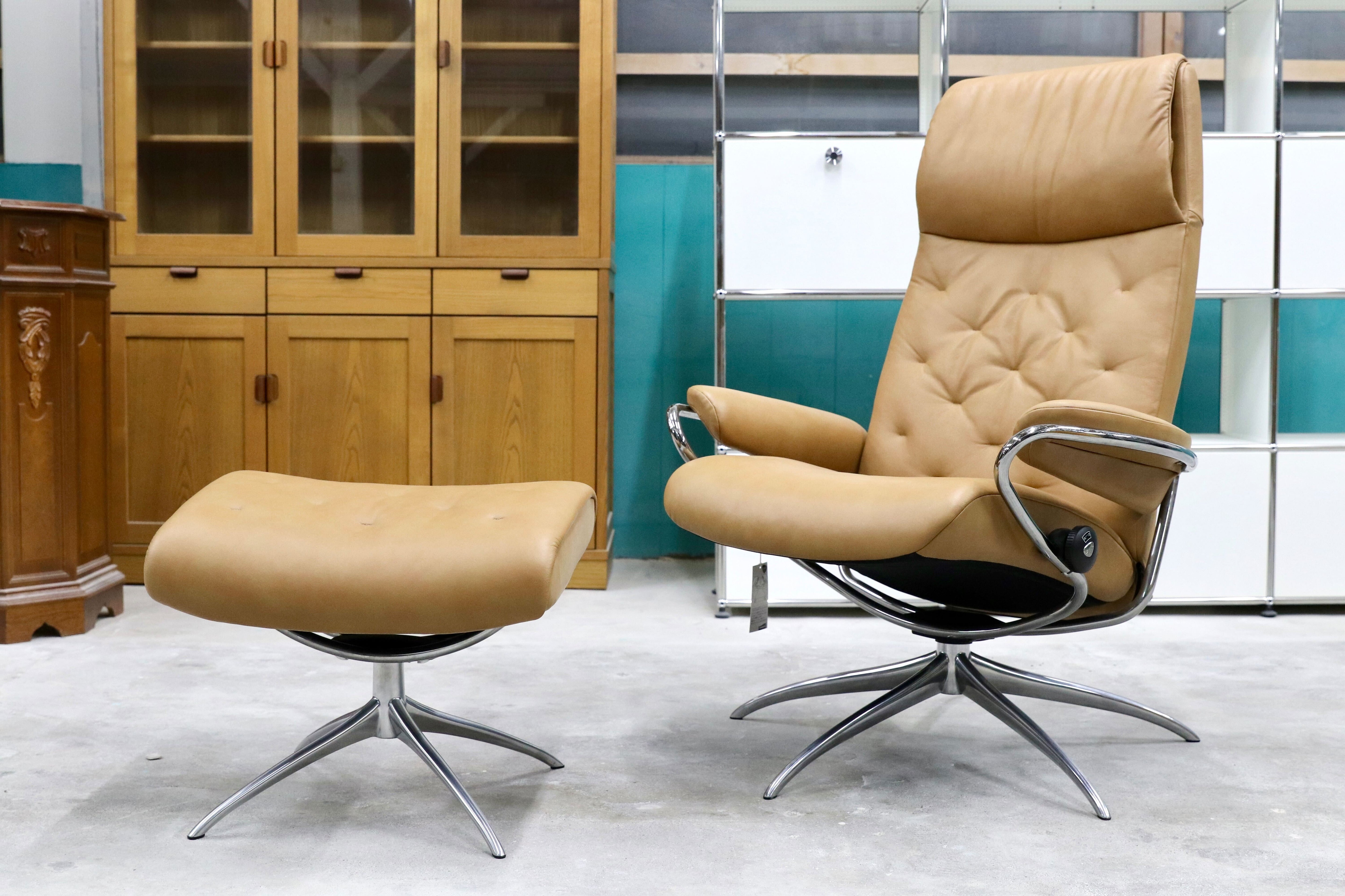 GMHS407○EKORNES / エコーネス ストレスレス メトロ Metro Mサイズ リクライニングソファ オットマン 北欧ノルウェー 約36万 展示品