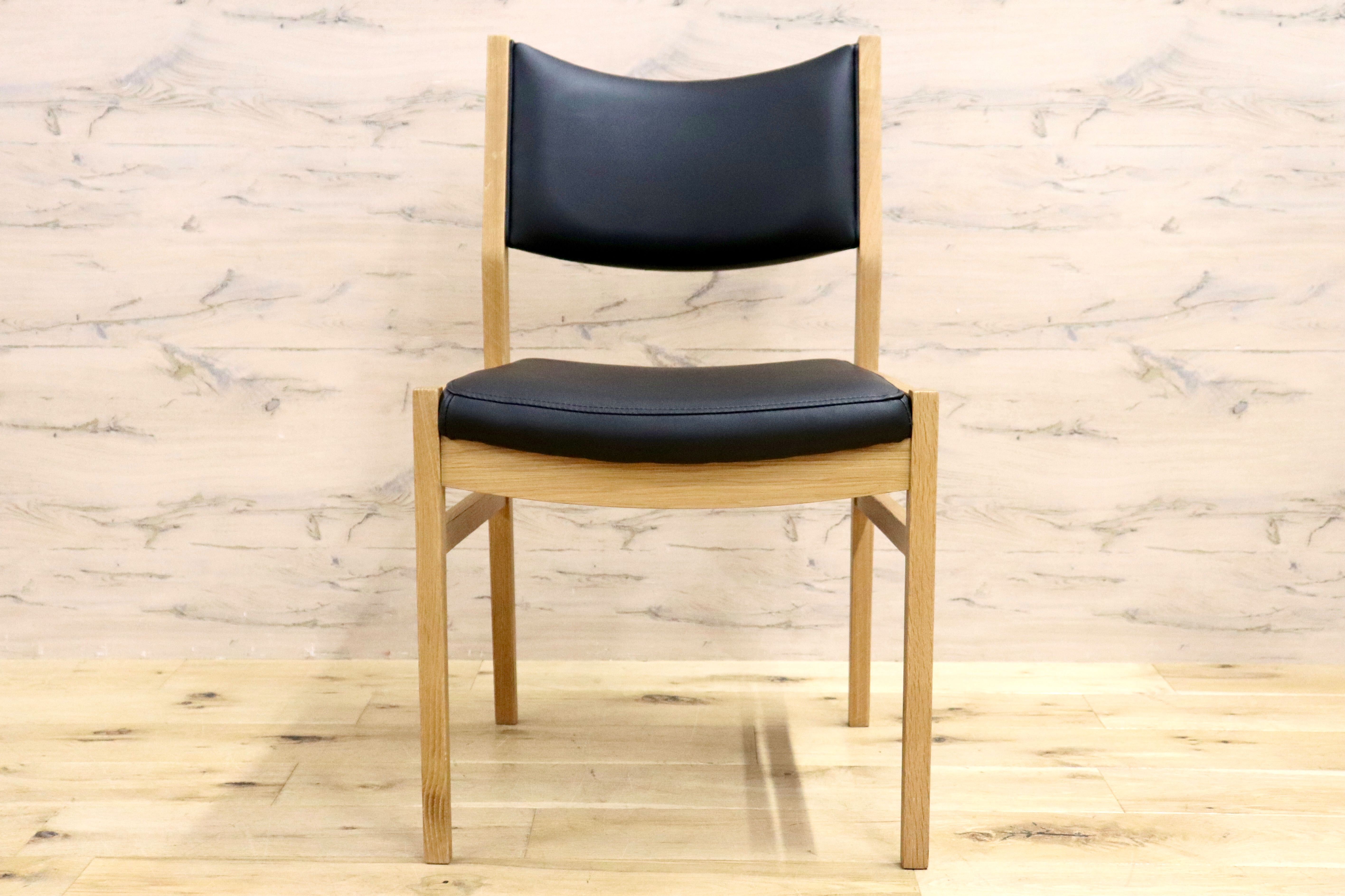 GMHS266○ダイニングチェア アームレスチェア リビング 北欧スタイル 椅子 合皮 ヴィンテージ シンプル モダン ミッドセンチュリー 黒