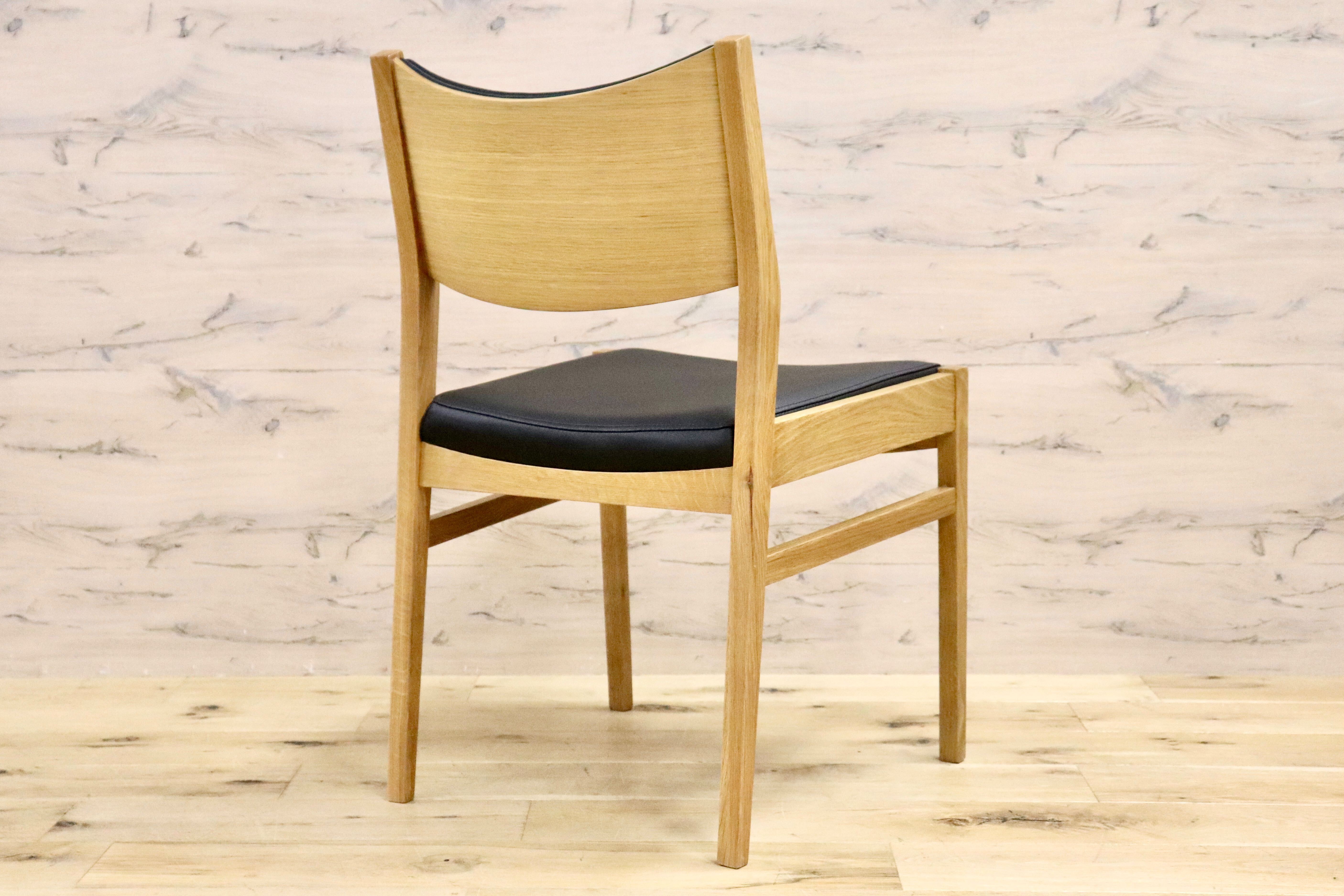 GMHS266○ダイニングチェア アームレスチェア リビング 北欧スタイル 椅子 合皮 ヴィンテージ シンプル モダン ミッドセンチュリー 黒