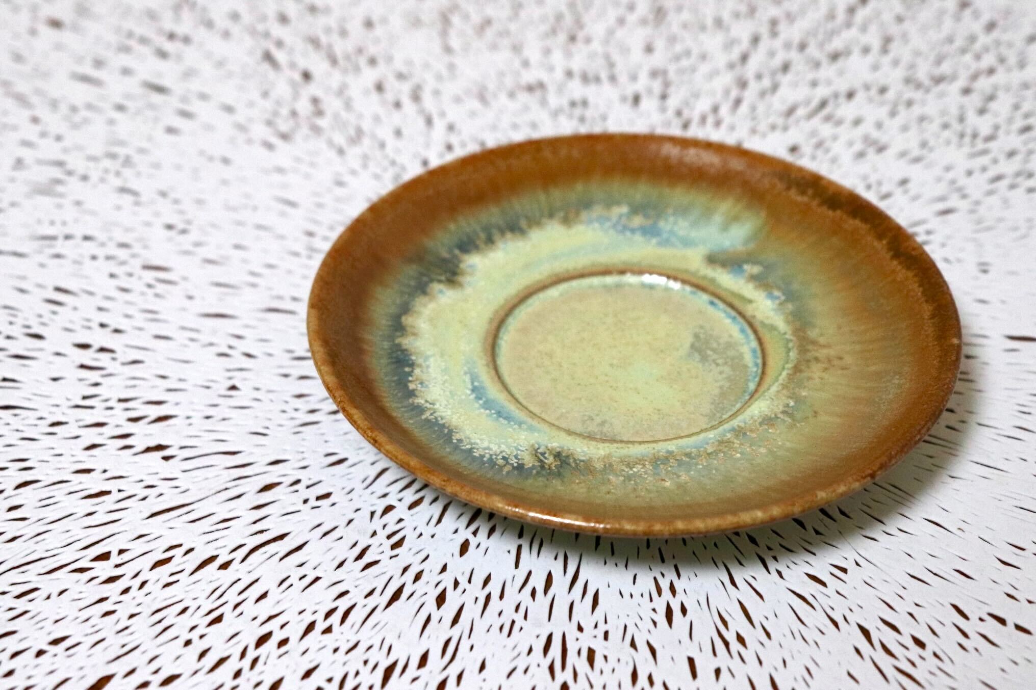 GMIO445○千代市陶房 清水千代市 丹波焼 小皿 陶器 丹波篠山 伝統工芸 未使用