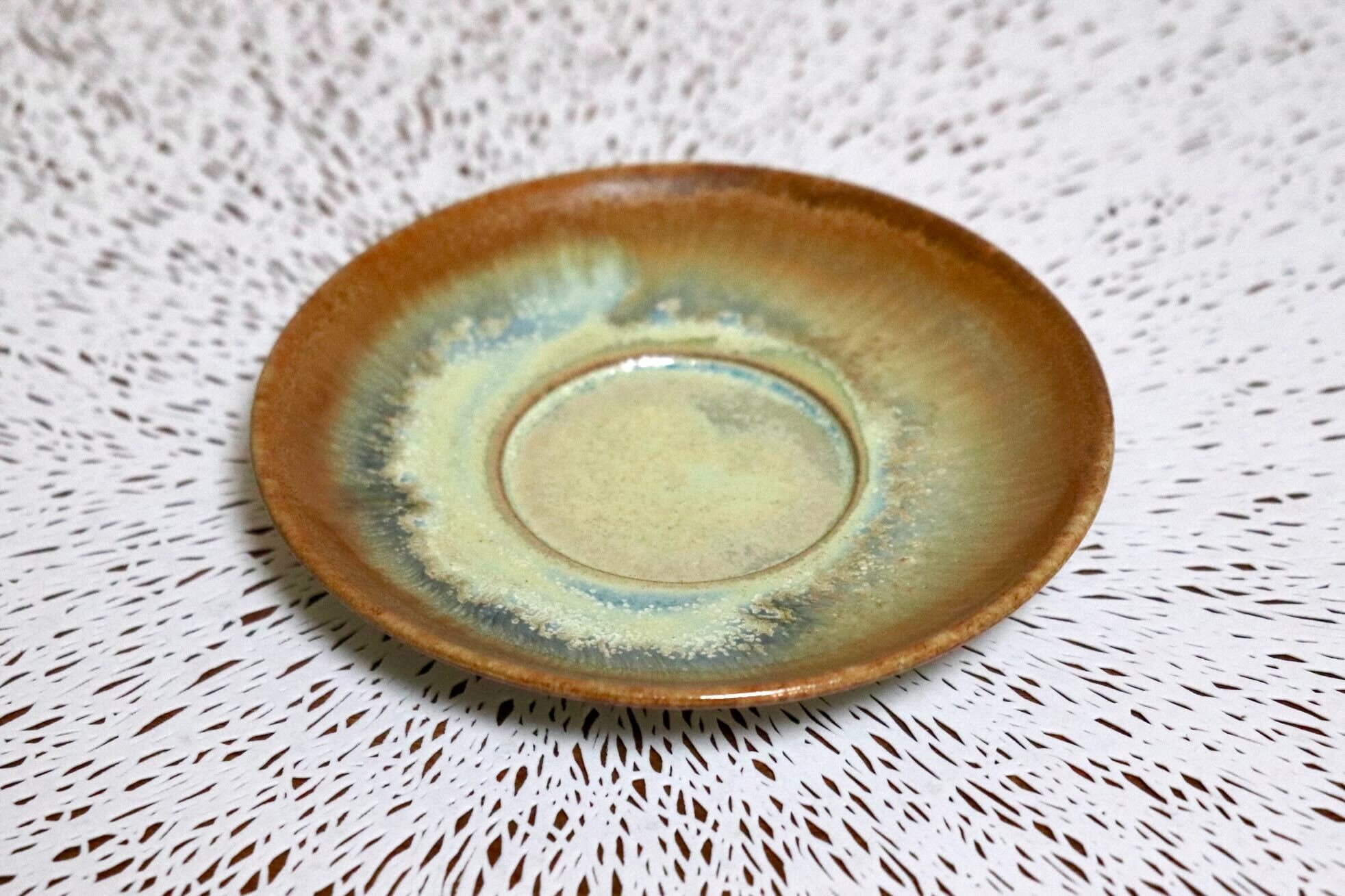 GMIO445○千代市陶房 清水千代市 丹波焼 小皿 陶器 丹波篠山 伝統工芸 未使用