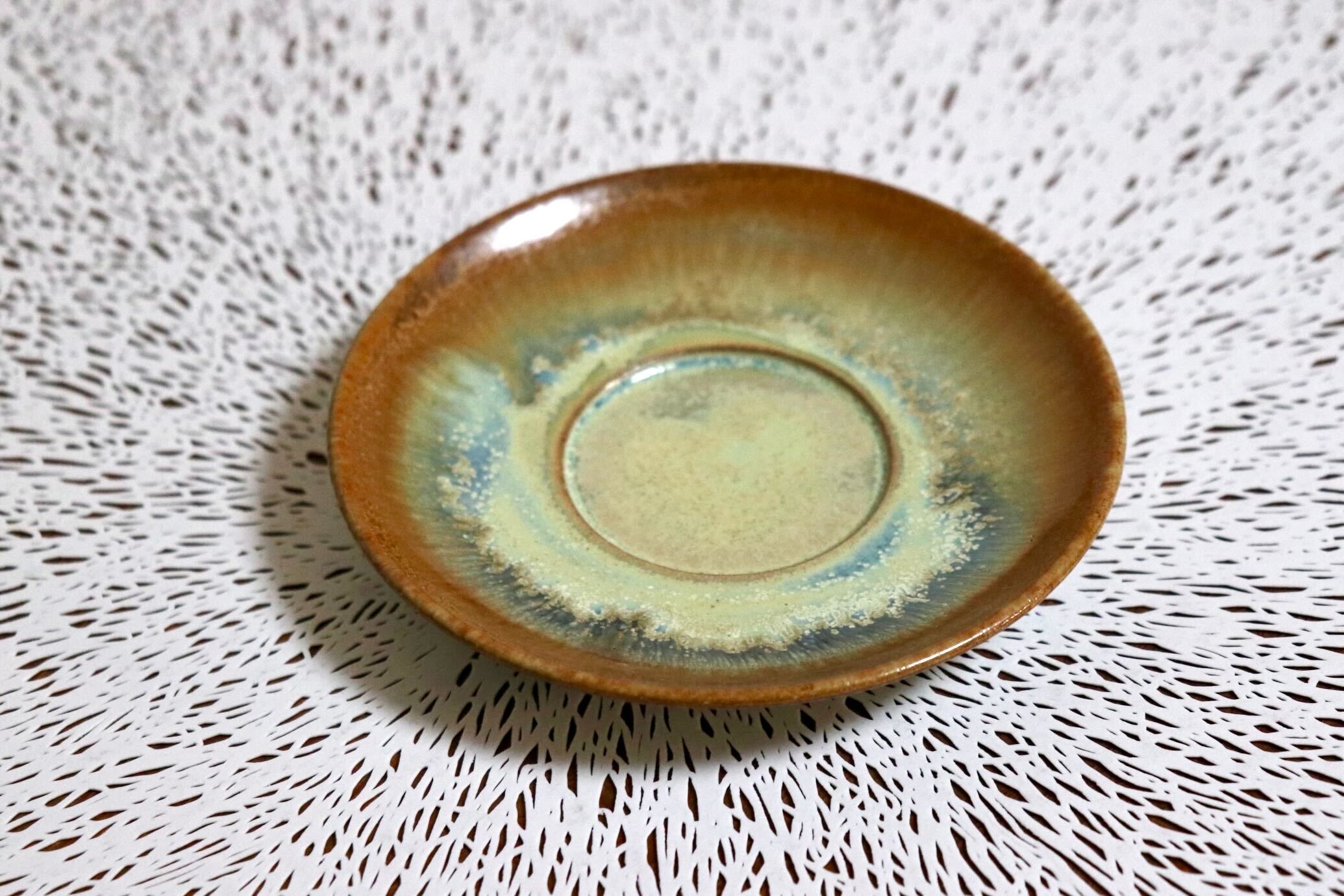 GMIO445○千代市陶房 清水千代市 丹波焼 小皿 陶器 丹波篠山 伝統工芸 未使用