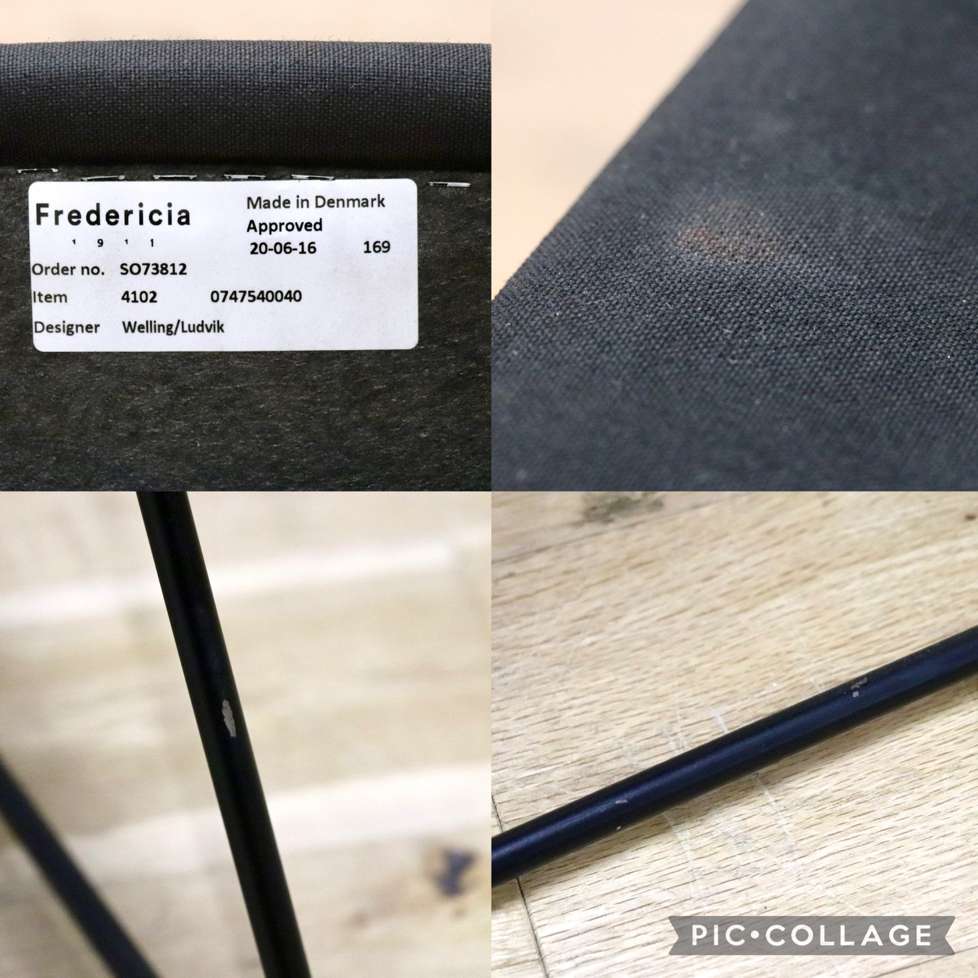 GMJS116A○FREDERICIA / フレデリシア スタッキングチェア ダイニングチェア アームレスチェア デンマーク ファブリック モダン 2脚セット